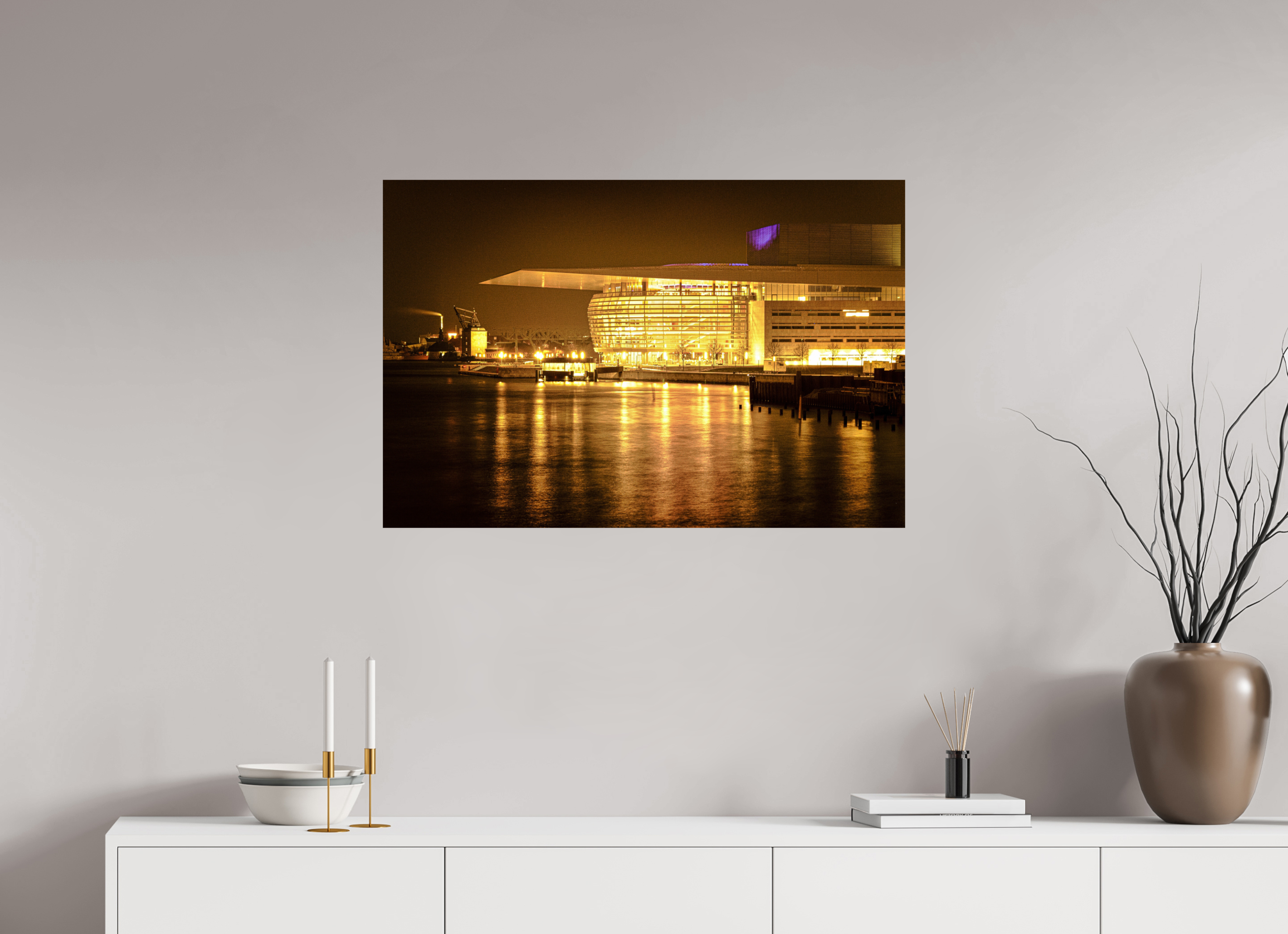 90 x 60 cm, Photo Print On Fuji Crystal DP II Operaen at Night