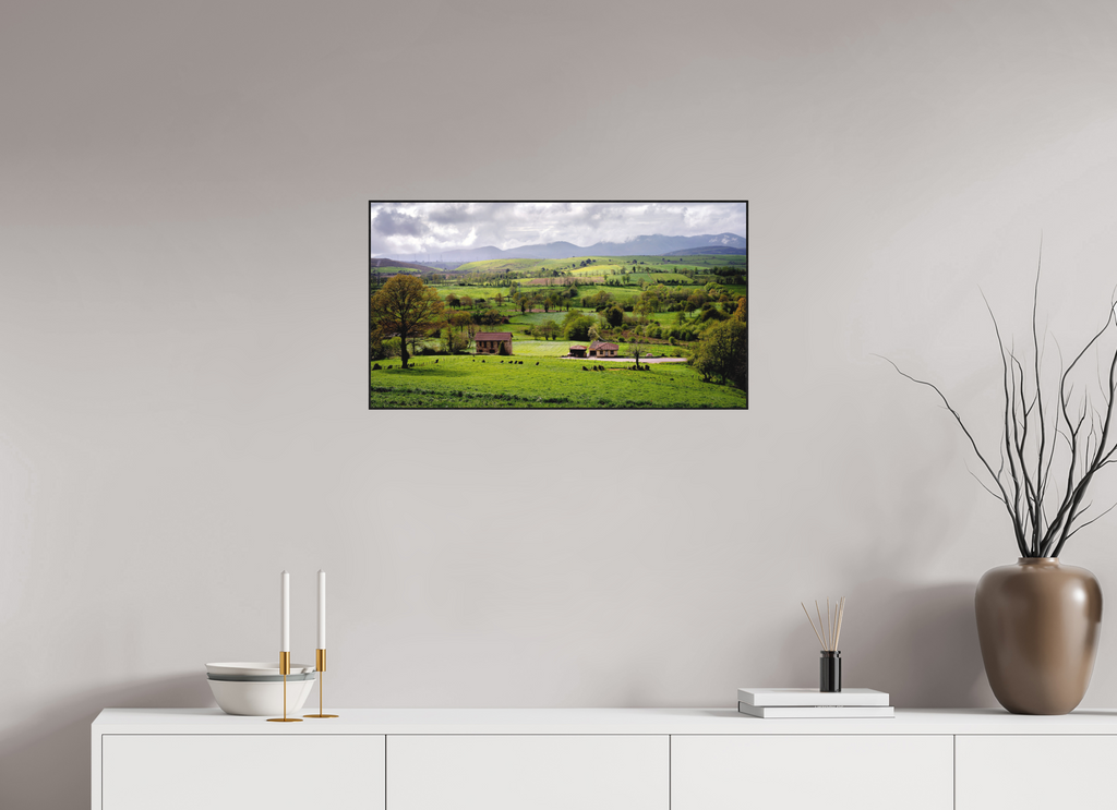 73.2 x 40 cm, Solid Wood Artbox A Lush Hilly Countryside in Spain
