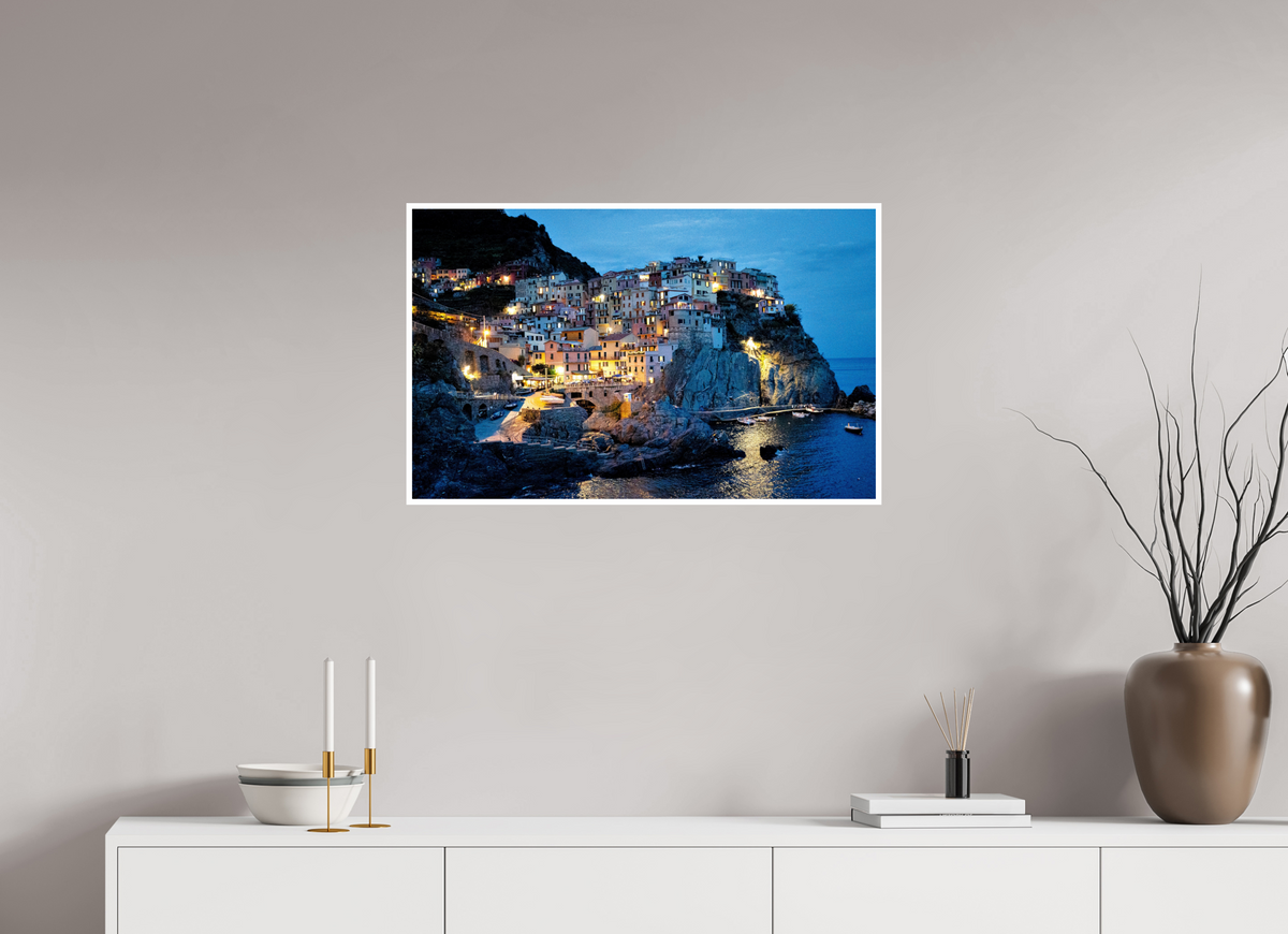 79.9 x 50 cm, Fujiflex High Gloss with 1 cm Border Manarola Harbour
