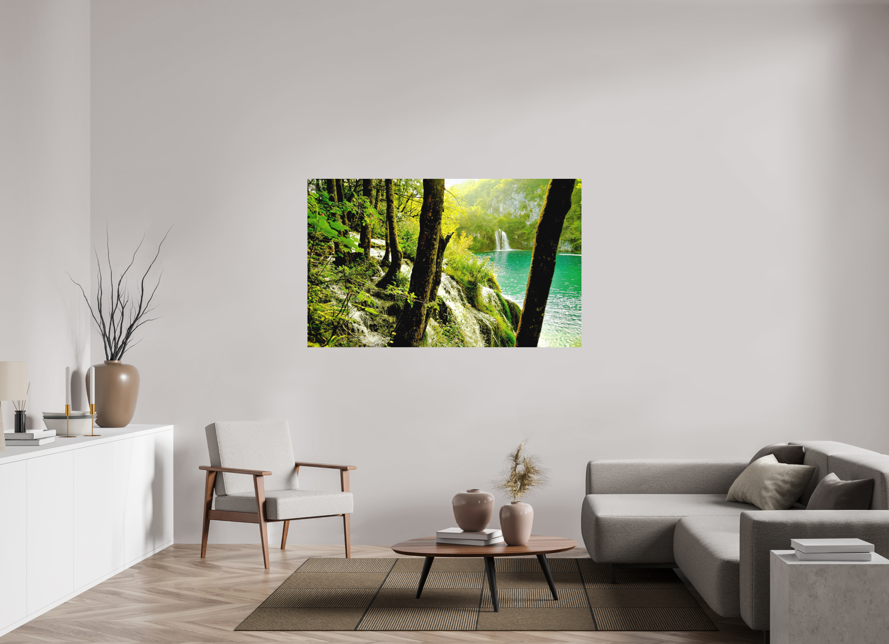 162.4 x 100 cm, Fine Art Print Smooth A Lush Forest in Tears