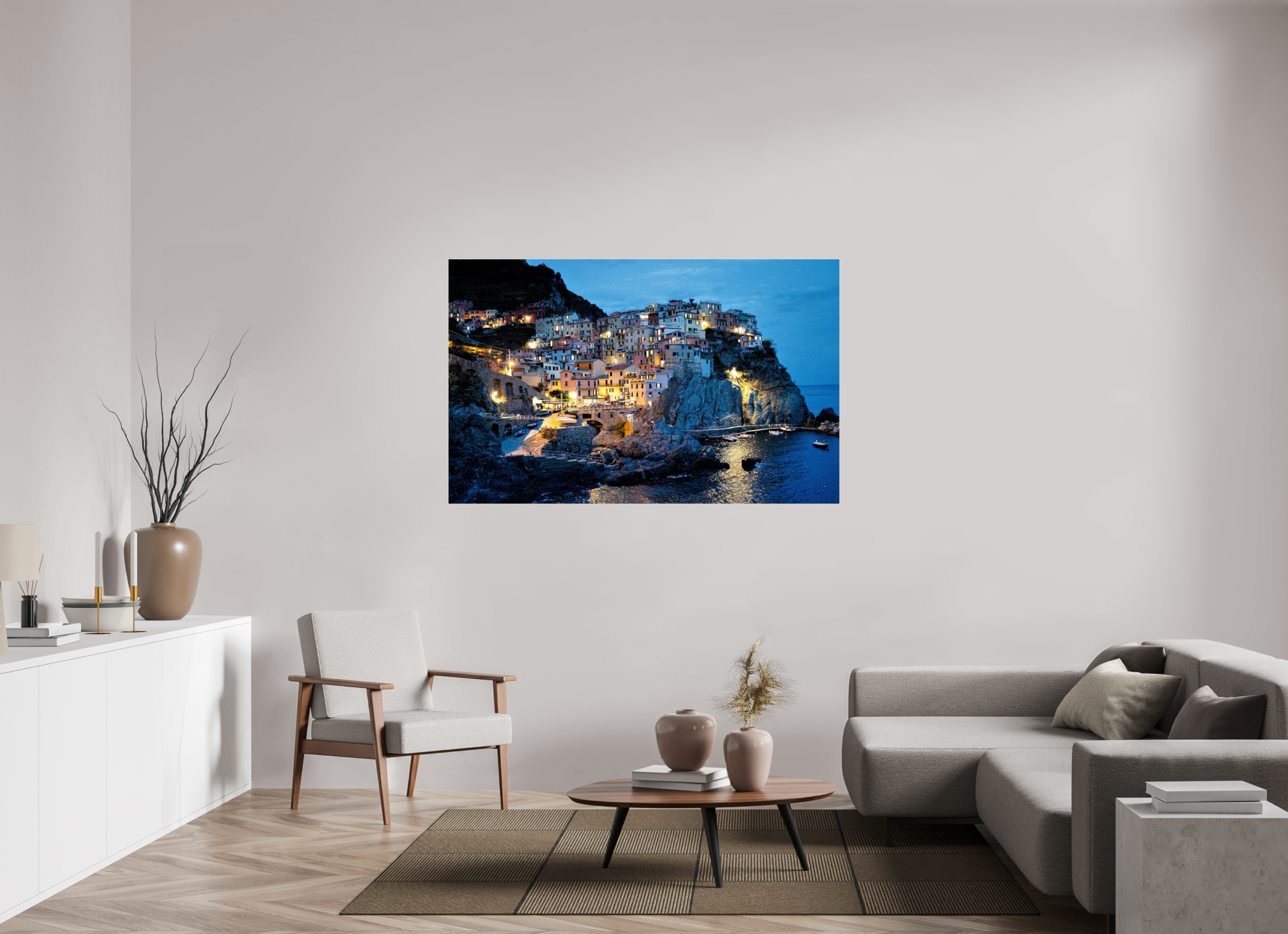 159.9 x 100 cm, Photo Print On Fuji Crystal DP II Manarola Harbour