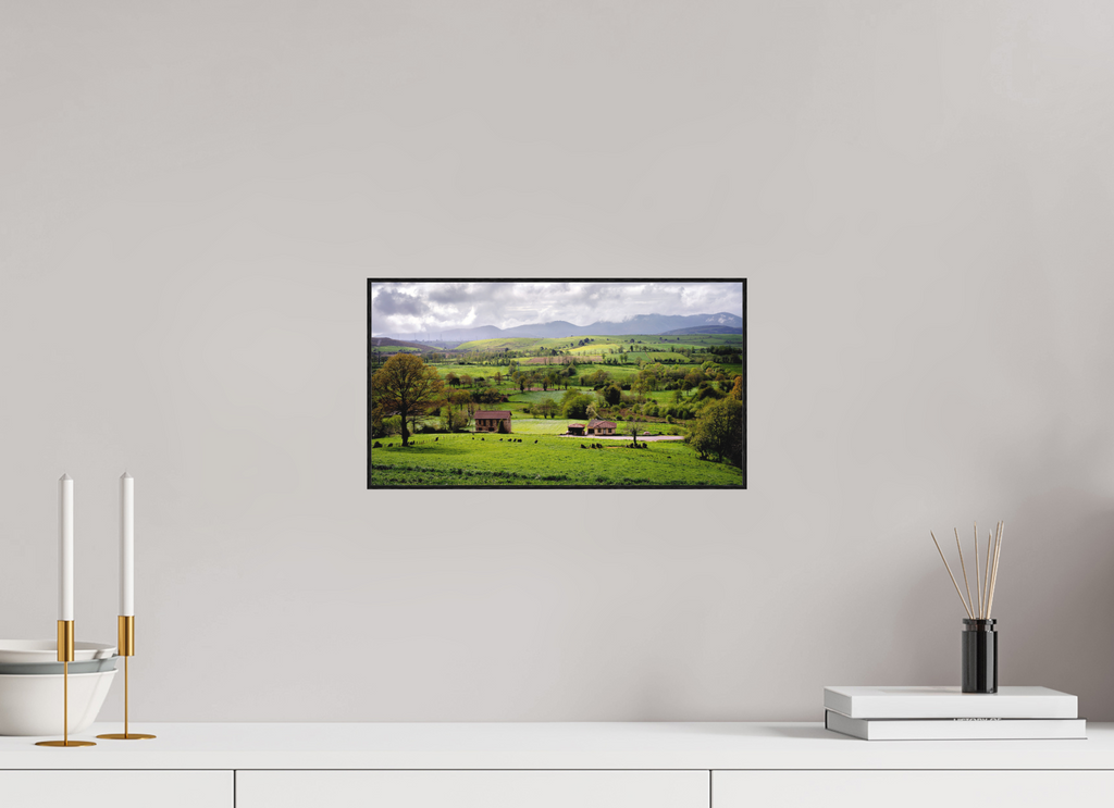 36.6 x 20 cm, Solid Wood Artbox A Lush Hilly Countryside in Spain