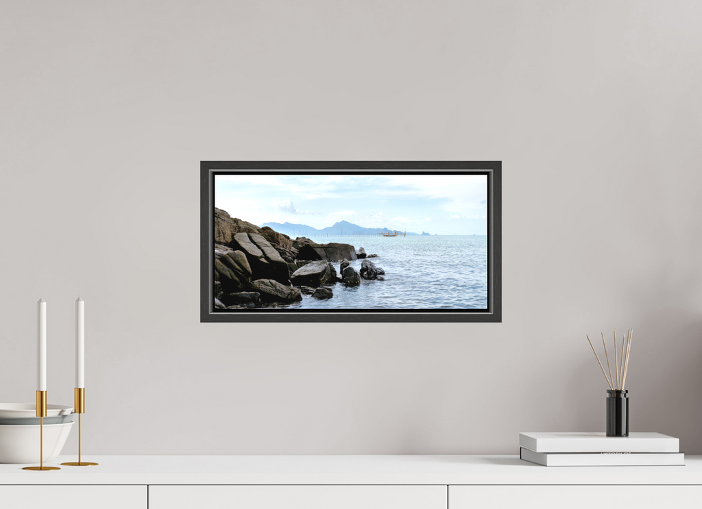 41.8 x 20 cm, Canvas Black Rocks