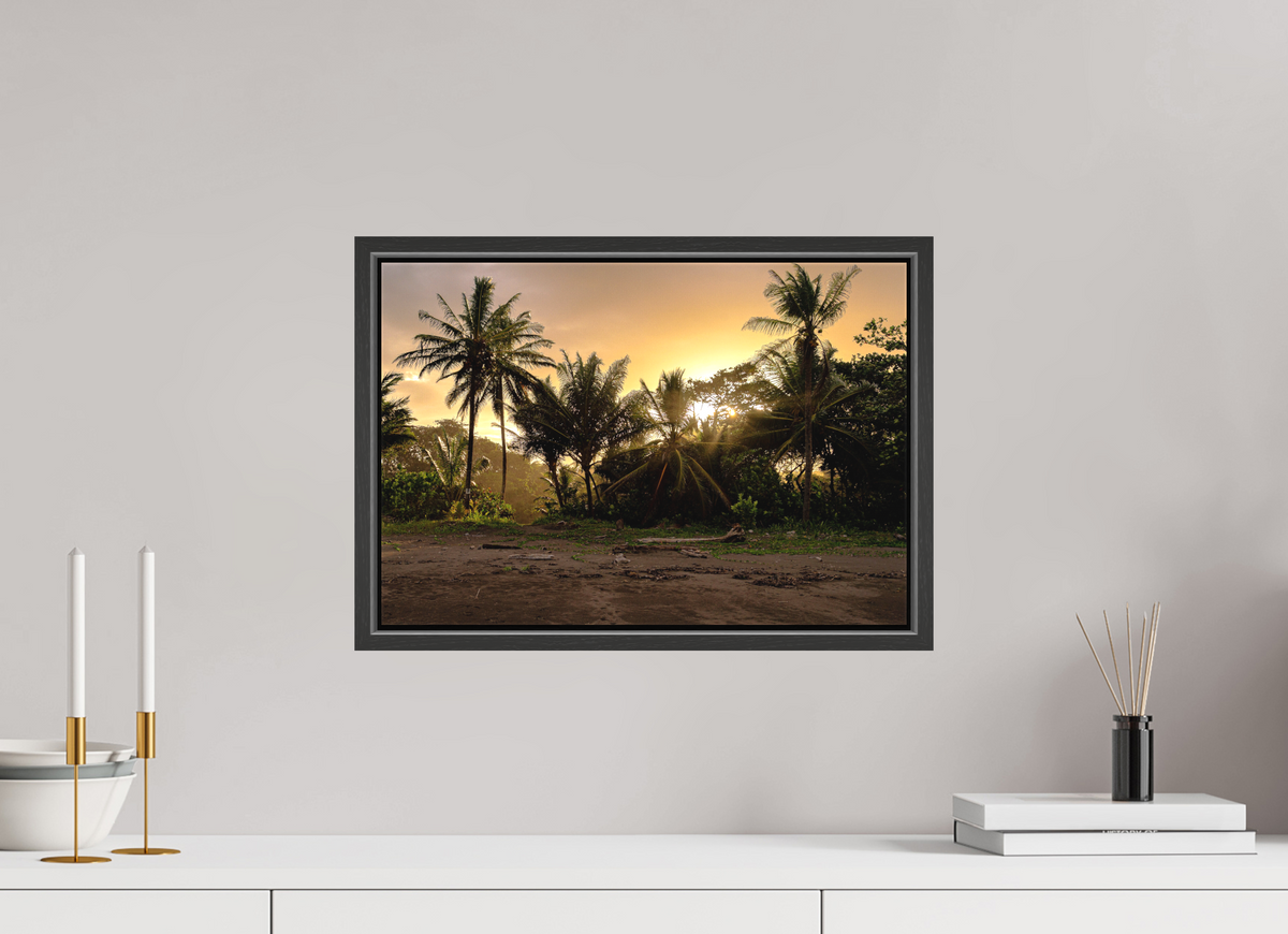44 x 30 cm, Textile Print with 15 mm Width Gap Frame Evening Drift