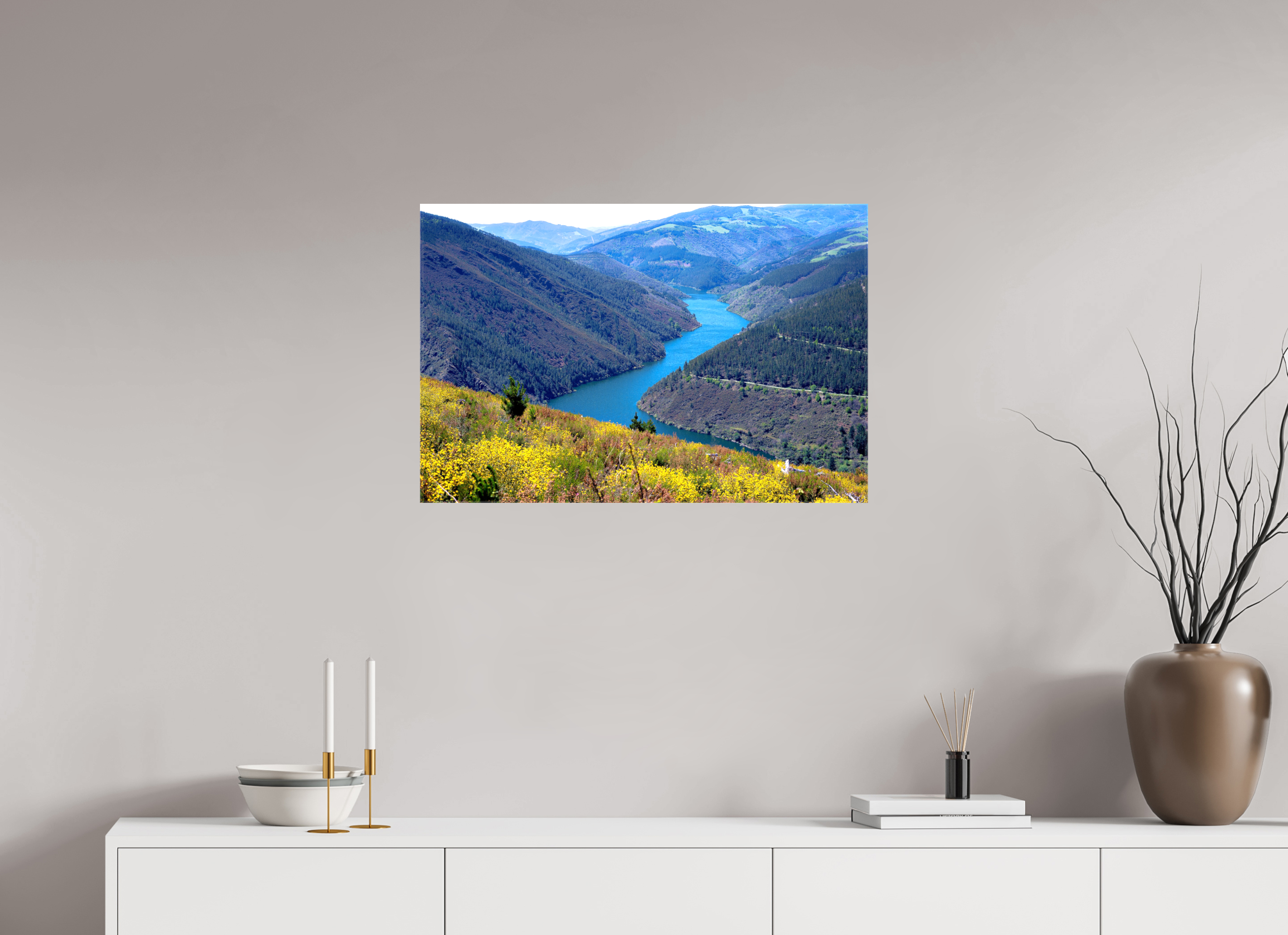 75.5 x 50 cm, Canvases Unframed Blue River