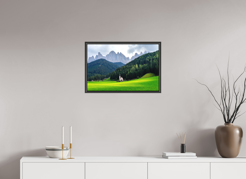 62.3 x 40 cm, Canvas Church of Saint John in the Dolomites - Italy