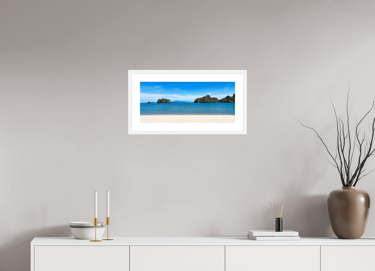 56.5 x 25 cm, Fine Art Print with Frame Tanjung Rhu Serenity, Langkawi, Malaysia