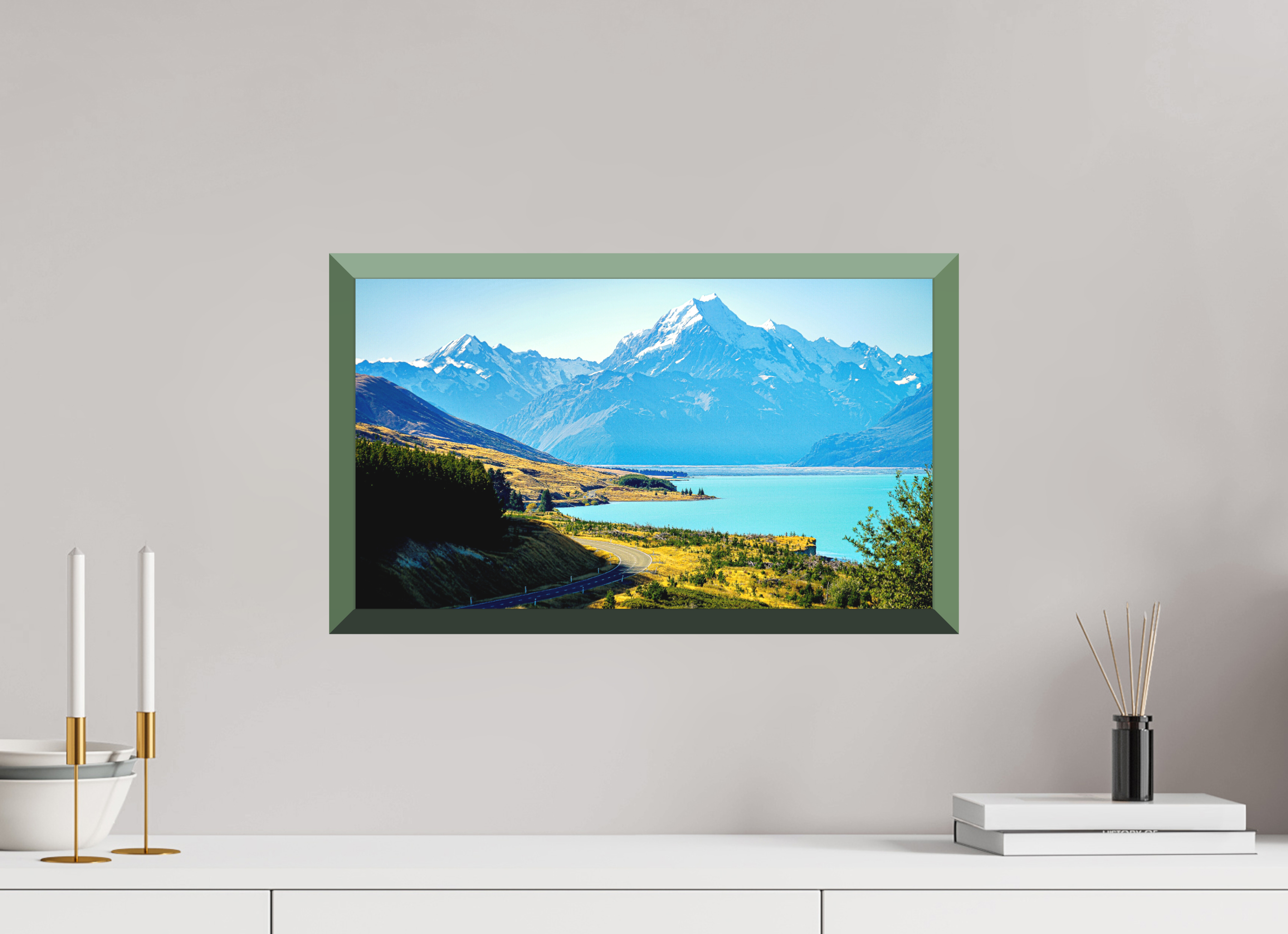 51.3 x 30 cm, Whitewall Design Edition Mount Cook Road - New Zealand