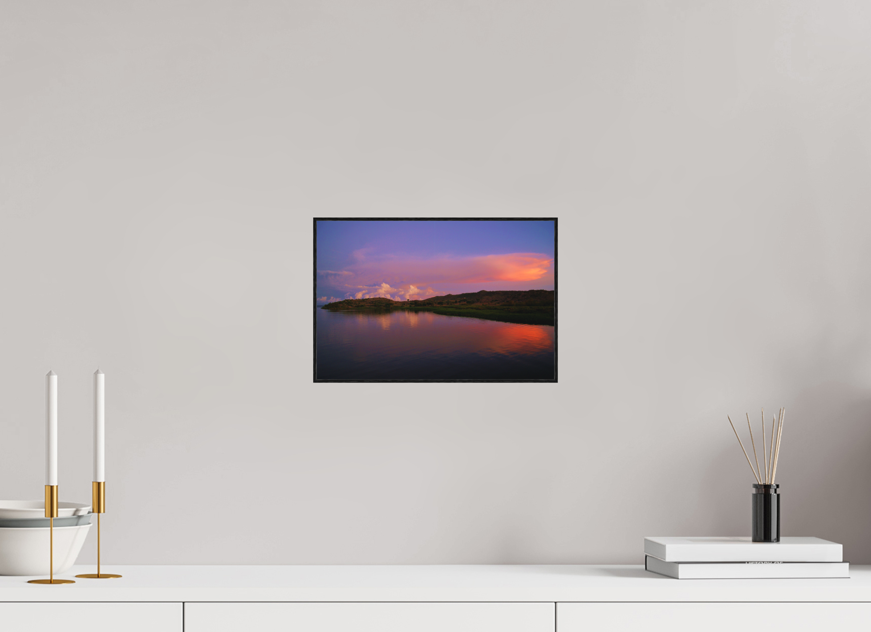 30 x 20 cm, Solid Wood Artbox Sunrise Hues - Tanzania