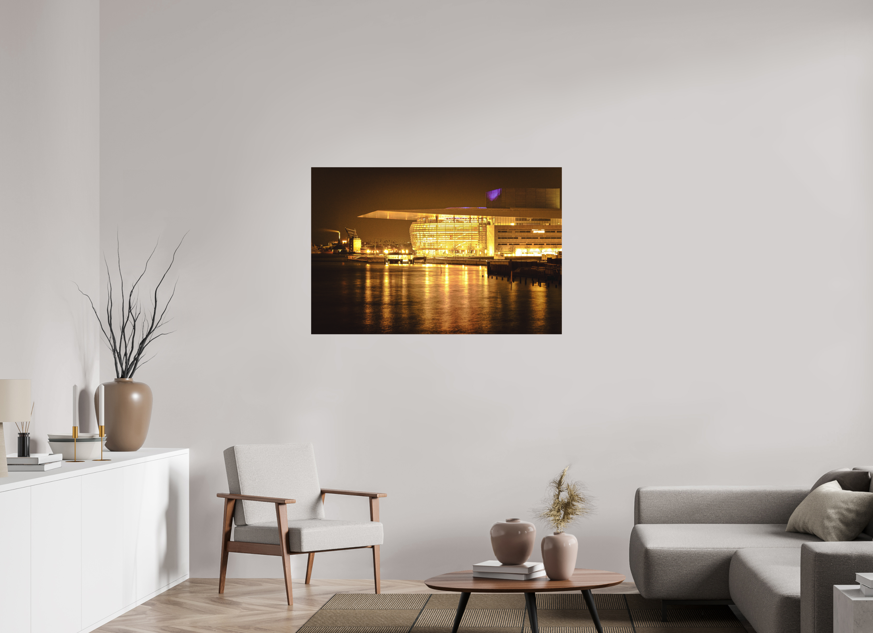 120 x 80 cm, Fine Art Print Smooth Operaen at Night