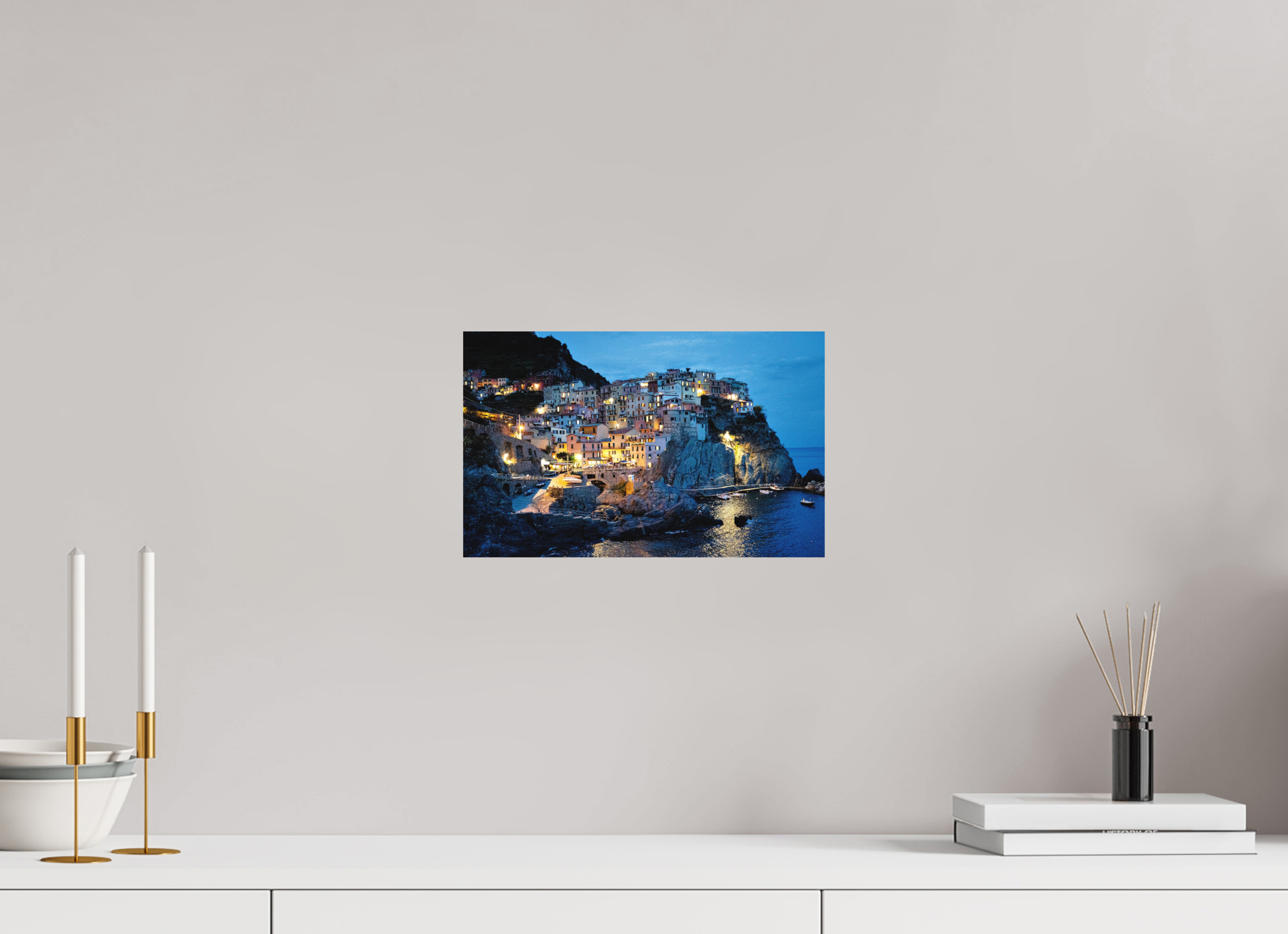 32 x 20 cm, Fine Art Print Smooth Manarola Harbour