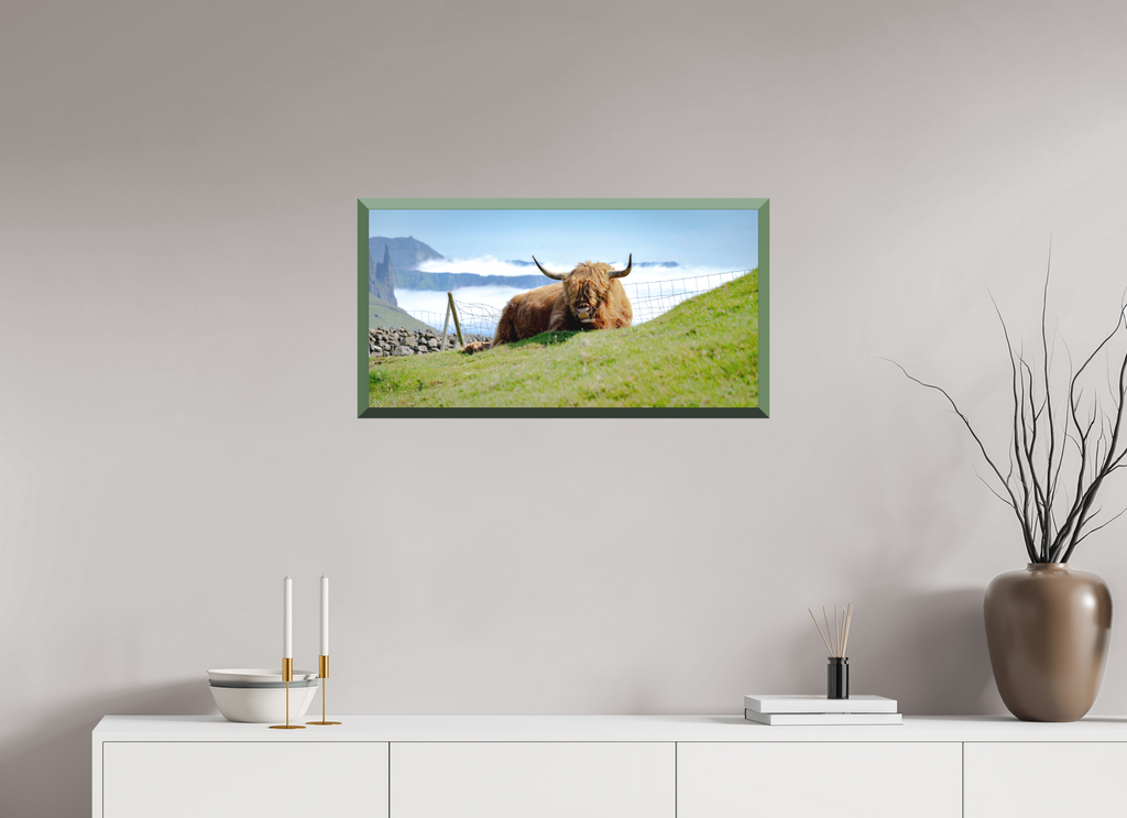 77.2 x 40 cm, Whitewall Design Edition Highland Cow of the Faroe Islands
