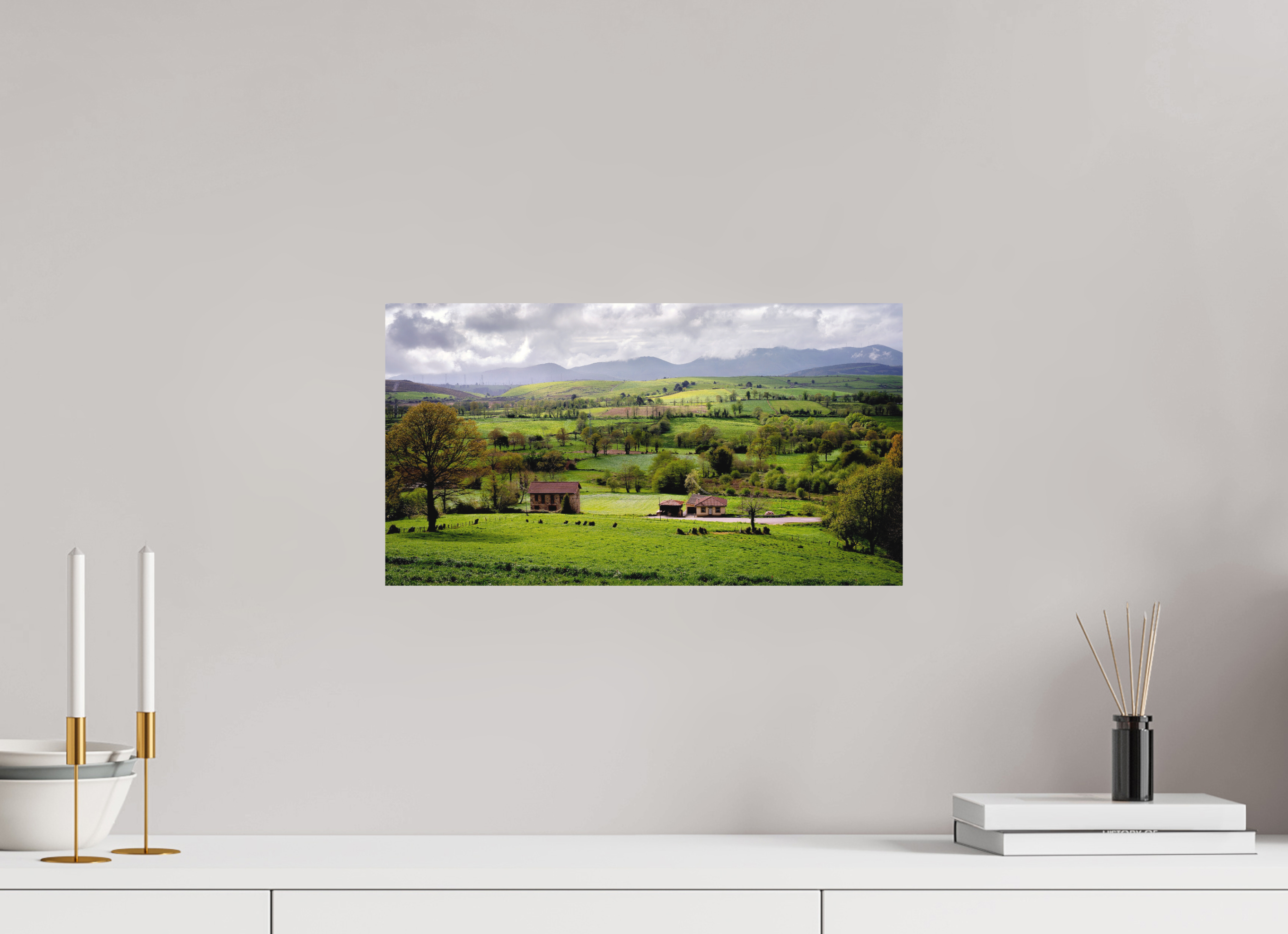 45.8 x 25 cm, Fine Art Print Smooth A Lush Hilly Countryside in Spain