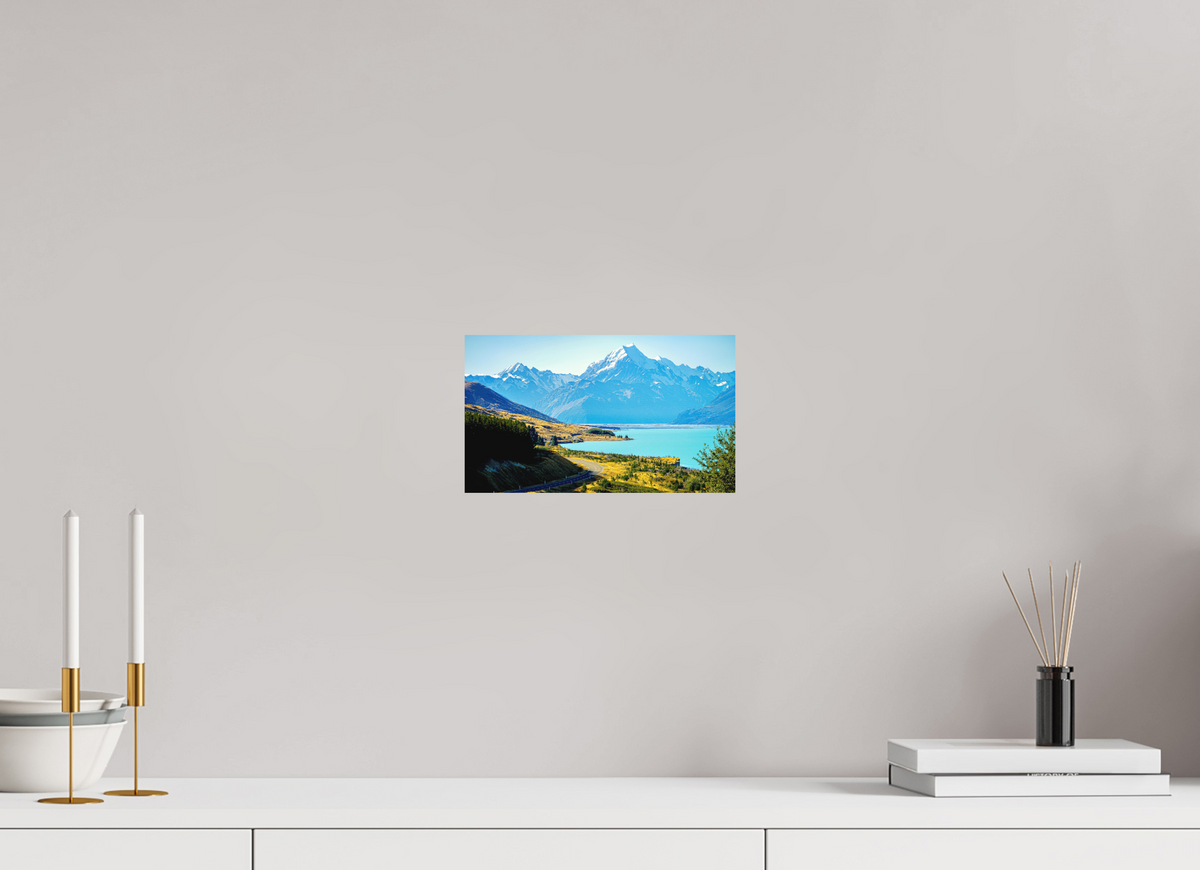 25.7 x 15 cm, Fine Art Print Smooth Mount Cook Road - New Zealand