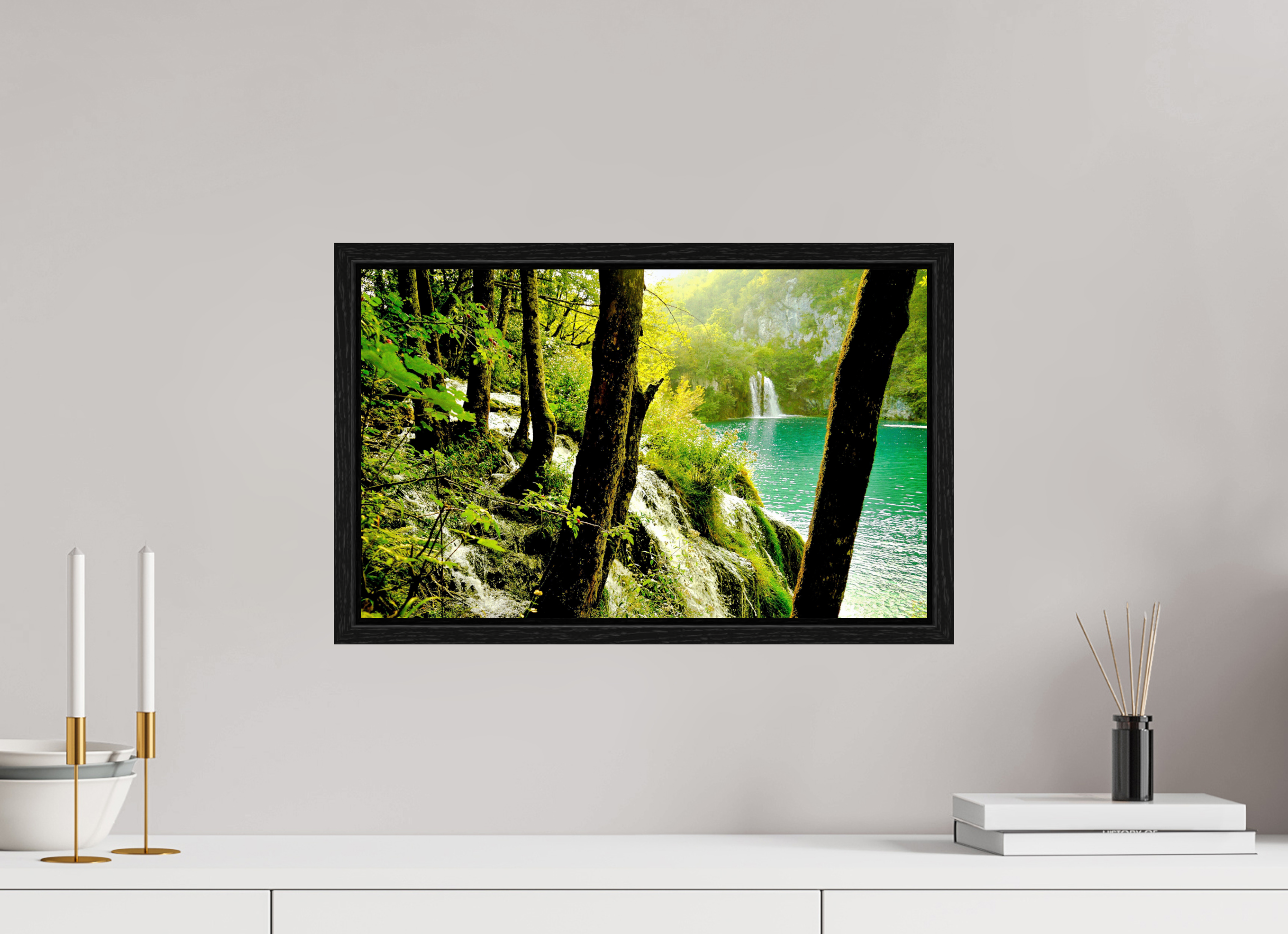 48.7 x 30 cm, Floater Frame A Lush Forest in Tears