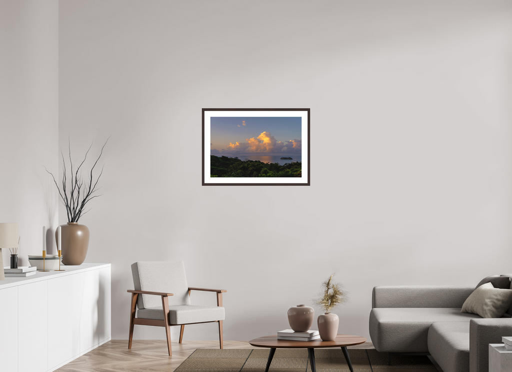 75 x 50 cm, Baryta Prestige II with Matte Float Glass Morning Clouds - Costa Rica