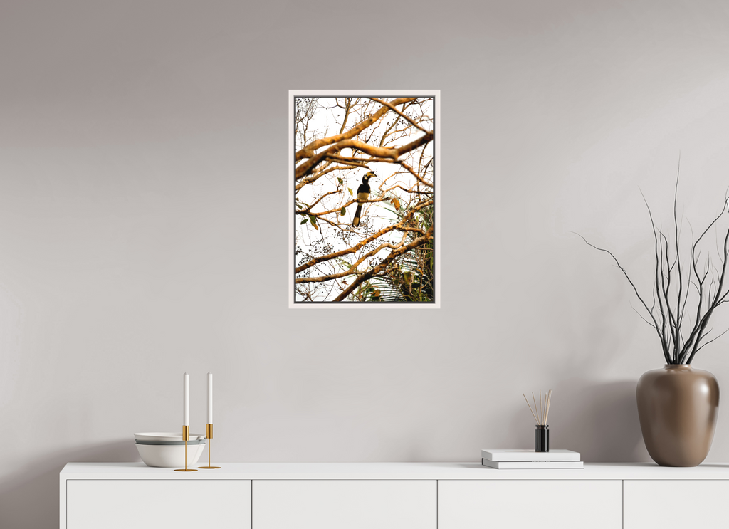 40 x 60 cm, Matte Canvas 15 mm Frame Hornbill at Rest