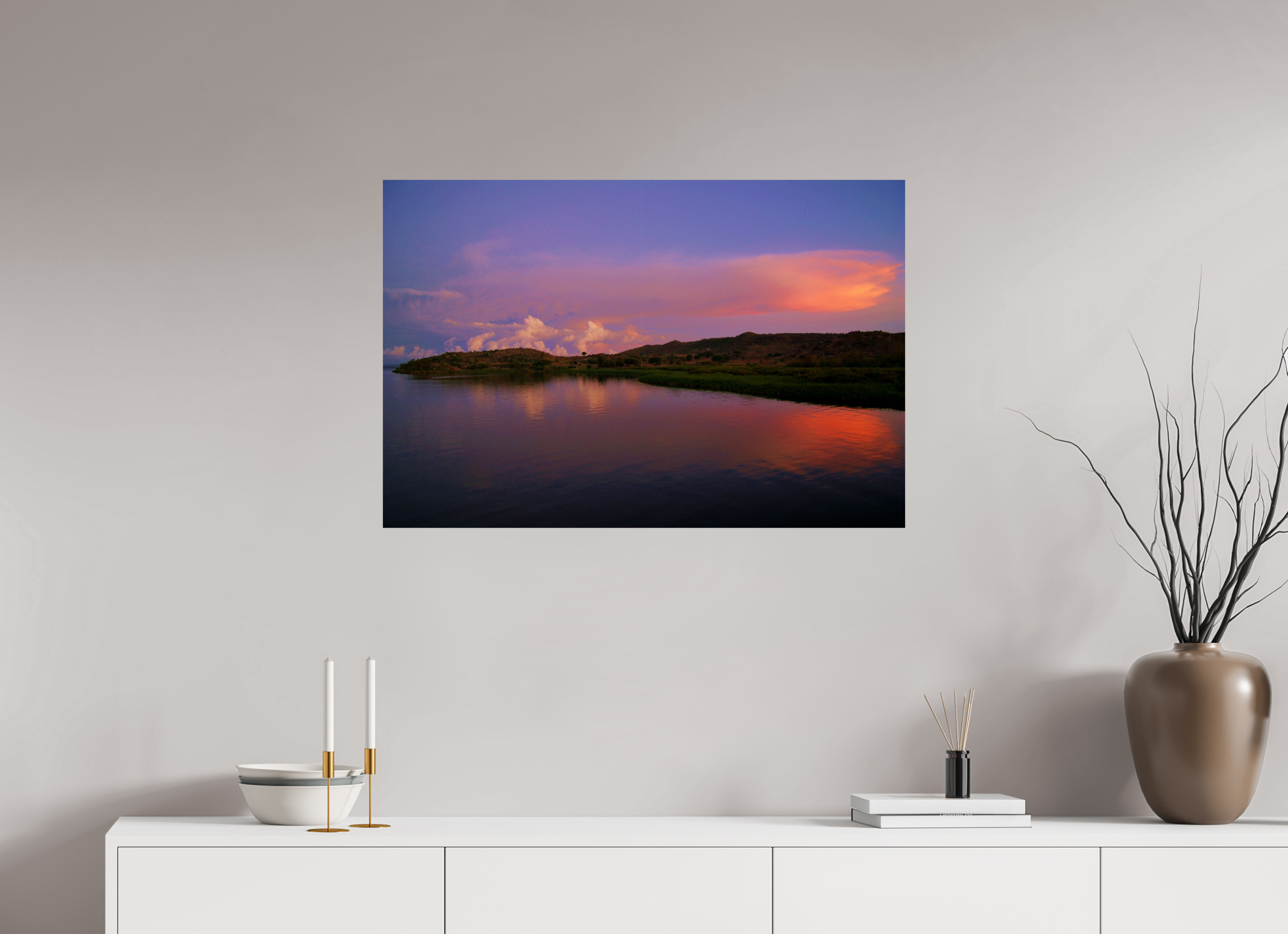 90 x 60 cm, Photo Print On Fuji Crystal DP II Sunrise Hues of Tanzania