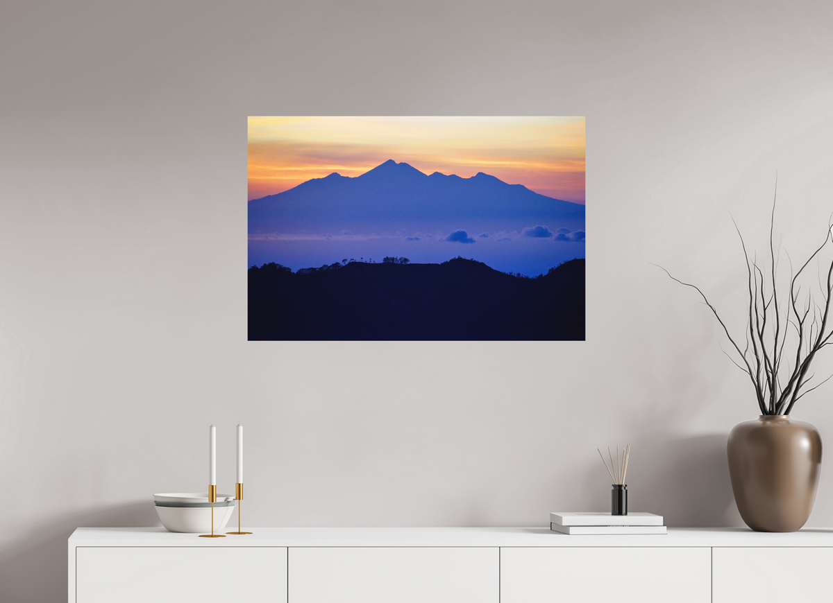 90 x 60 cm, Fine Art Print Smooth Mount Agung at Sunrise - Bali - Indonesia