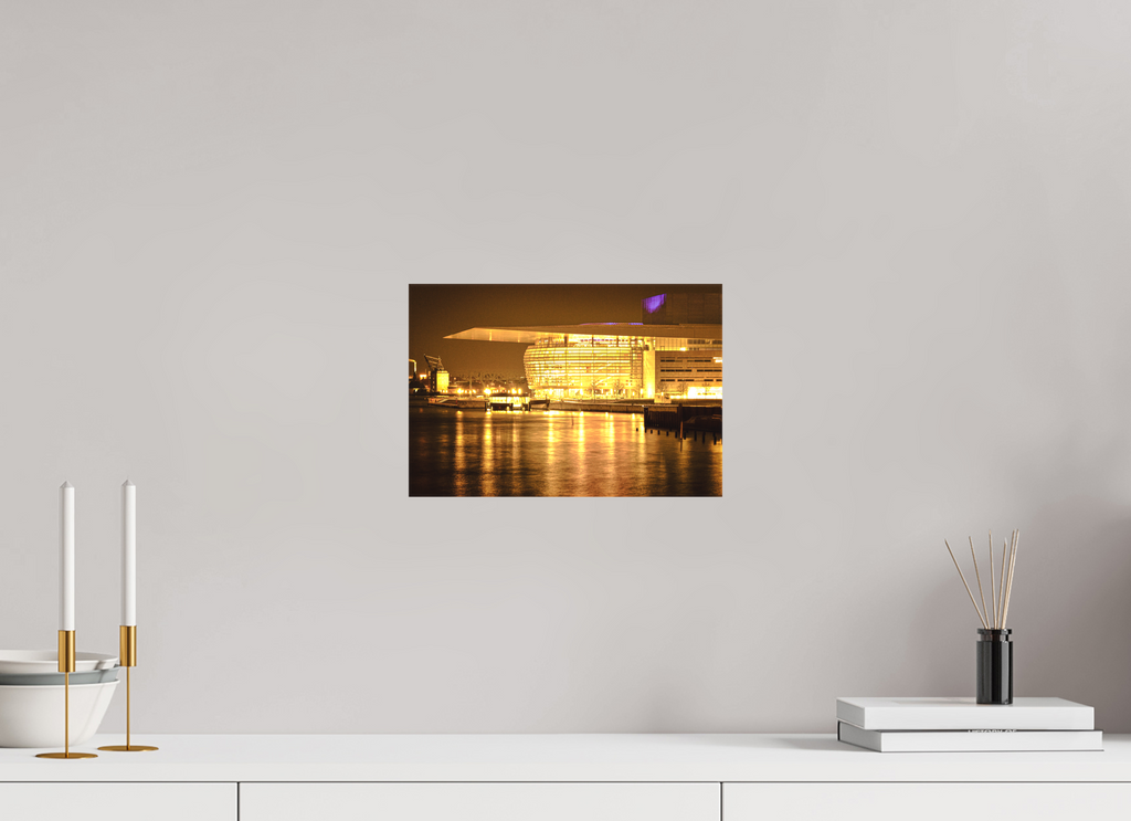 30 x 20 cm, Matte Canvas on Stretcher Frame Operaen at Night