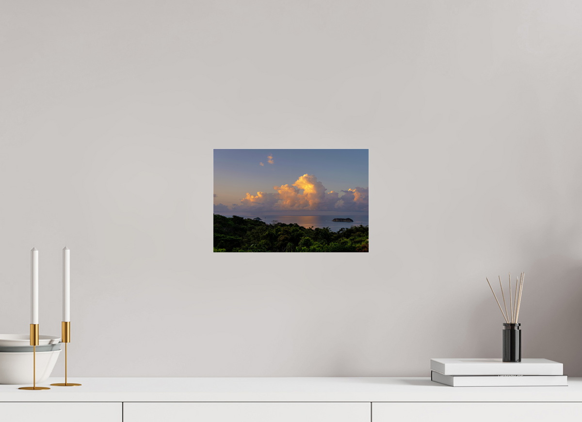 30 x 20 cm, Photo Print Under Acrylic Glass Morning Clouds - Costa Rica