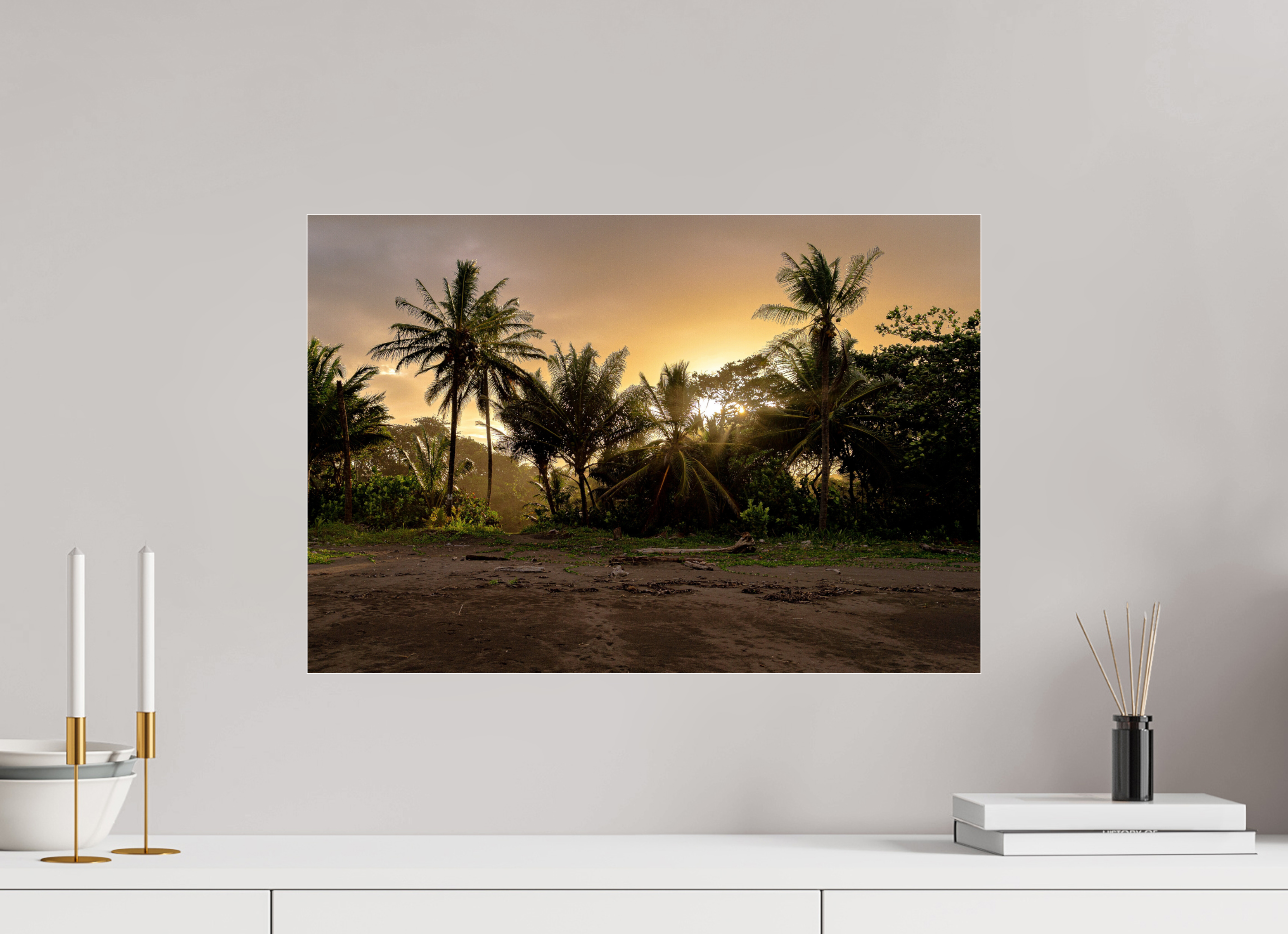 58.7 x 40 cm, Photo Print Under Acrylic Glass Sunlit Shores