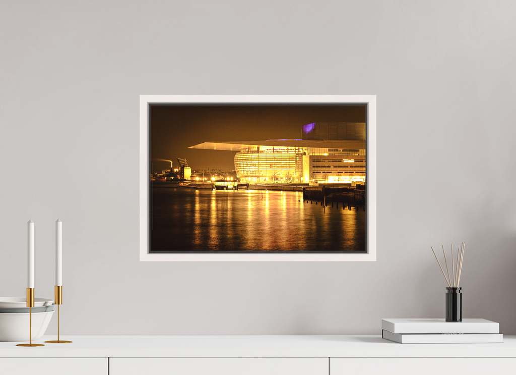 45 x 30 cm, Matte Canvas 15 mm Frame Operaen at Night