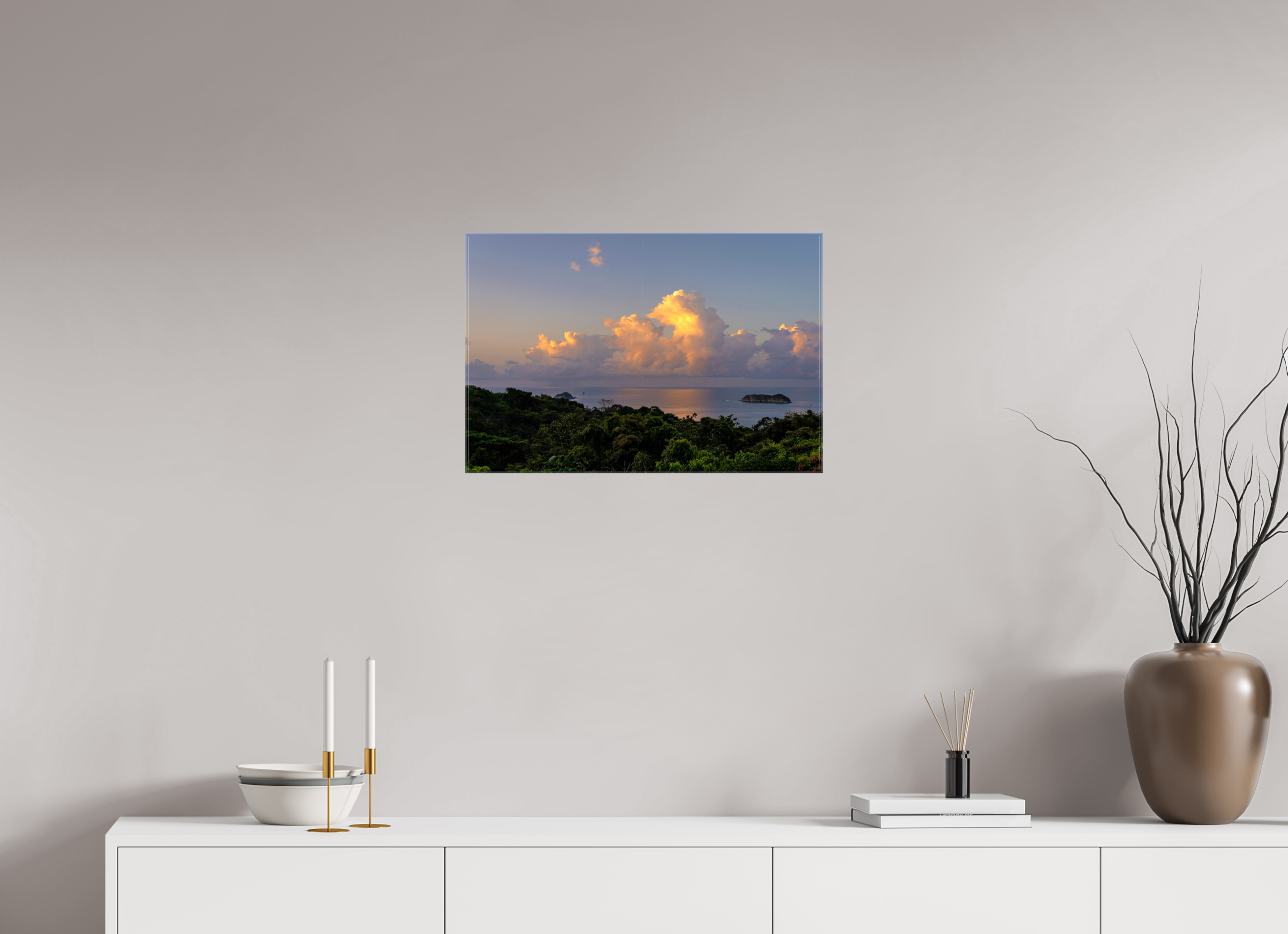60 x 40 cm, Canvases Unframed Morning Clouds - Costa Rica