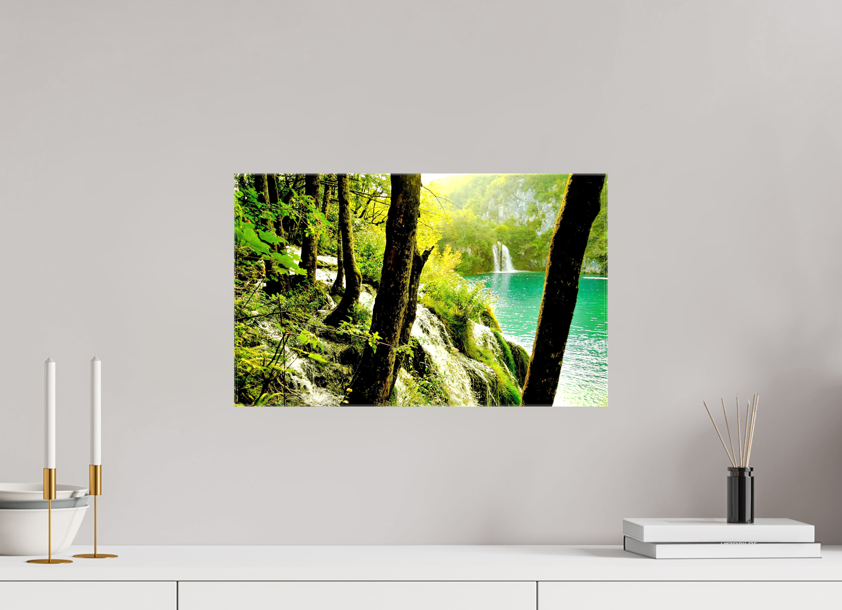 48.7 x 30 cm, Canvases Unframed A Lush Forest in Tears