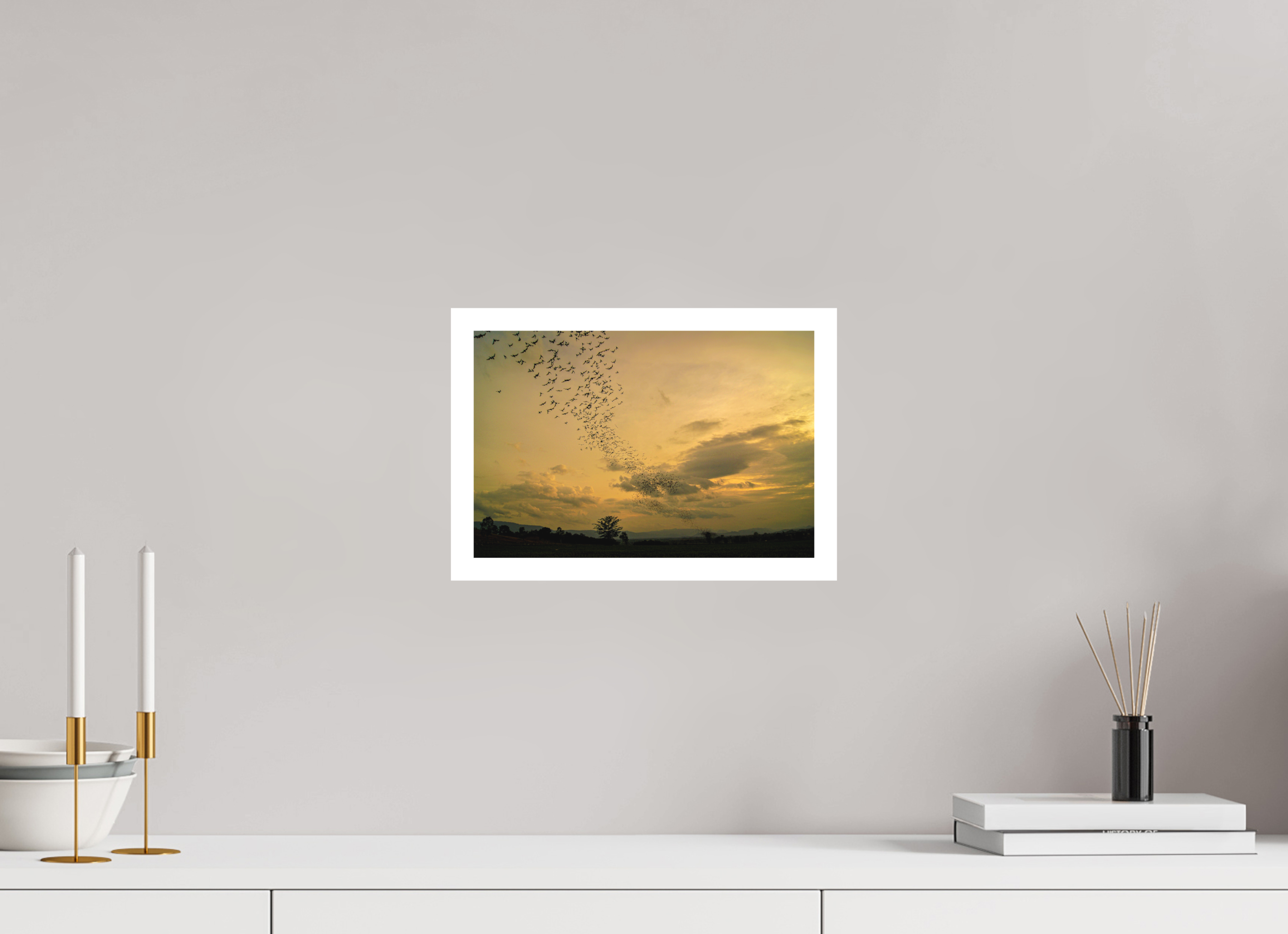 30 x 20 cm, Print on Forex with Mounting Dusk Emergence