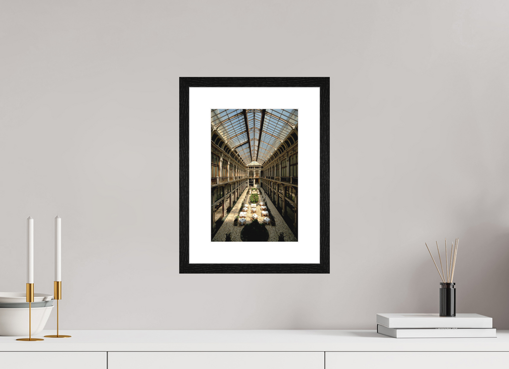 20 x 30 cm, Smooth Natural Paper Print with Frame Beneath the Glass Vault