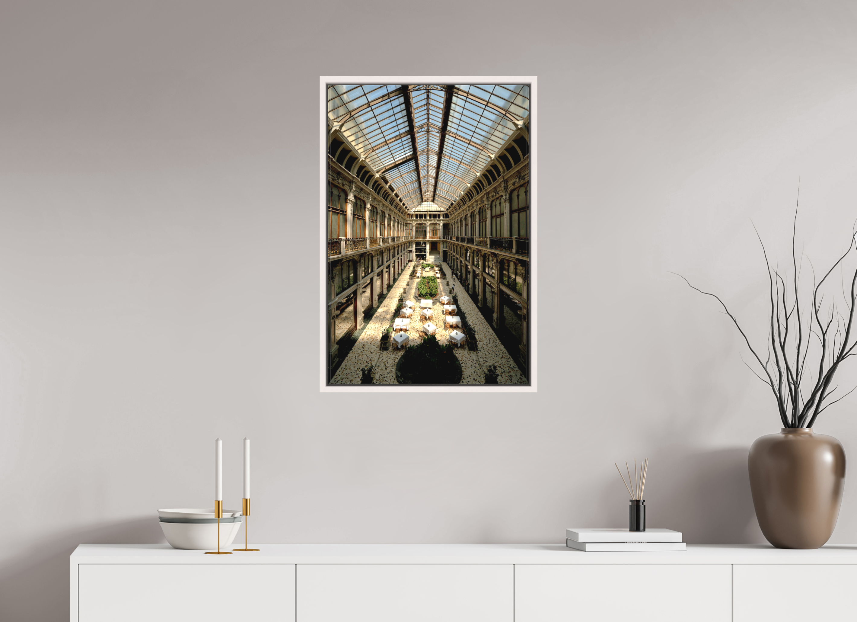 50 x 75 cm, Matte Canvas 15 mm Frame Beneath the Glass Vault