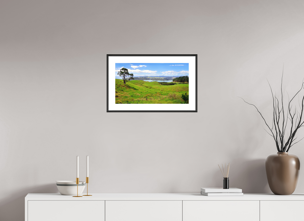 53.7 x 30 cm, Changeable Magnetic Frame - Hahnemühle Fineart Pearl Coromandel Landscape