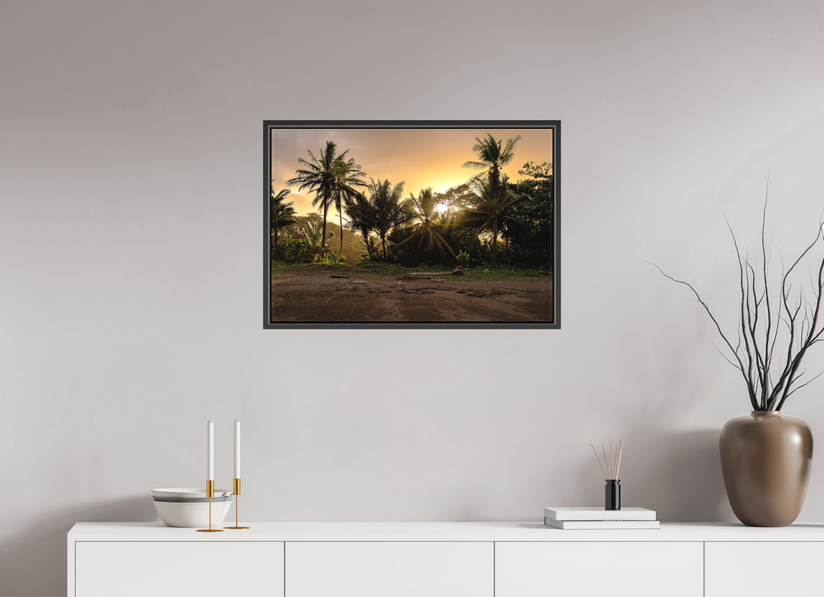 73.4 x 50 cm, Textile Print with 15 mm Width Gap Frame Evening Drift