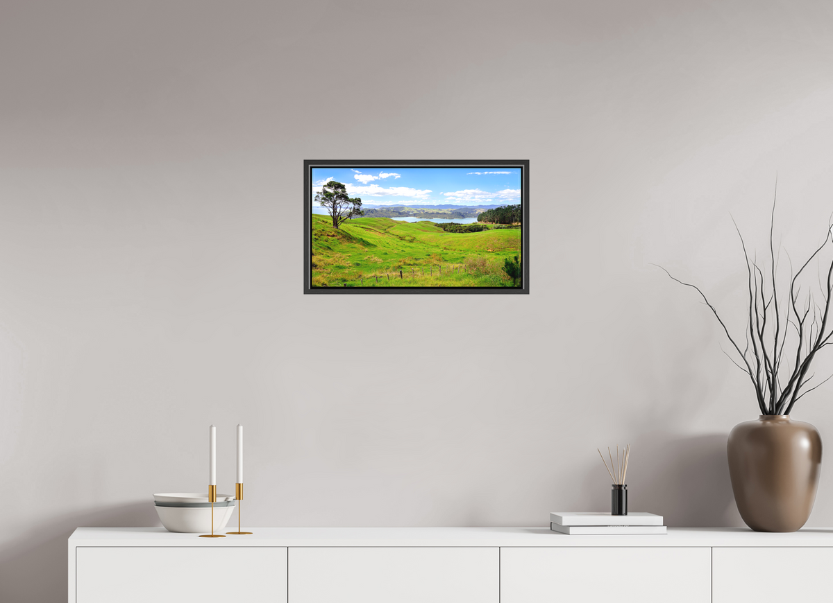 53.7 x 30 cm, Canvas 20 mm Stretcher Frame Coromandel Landscape - New Zealand