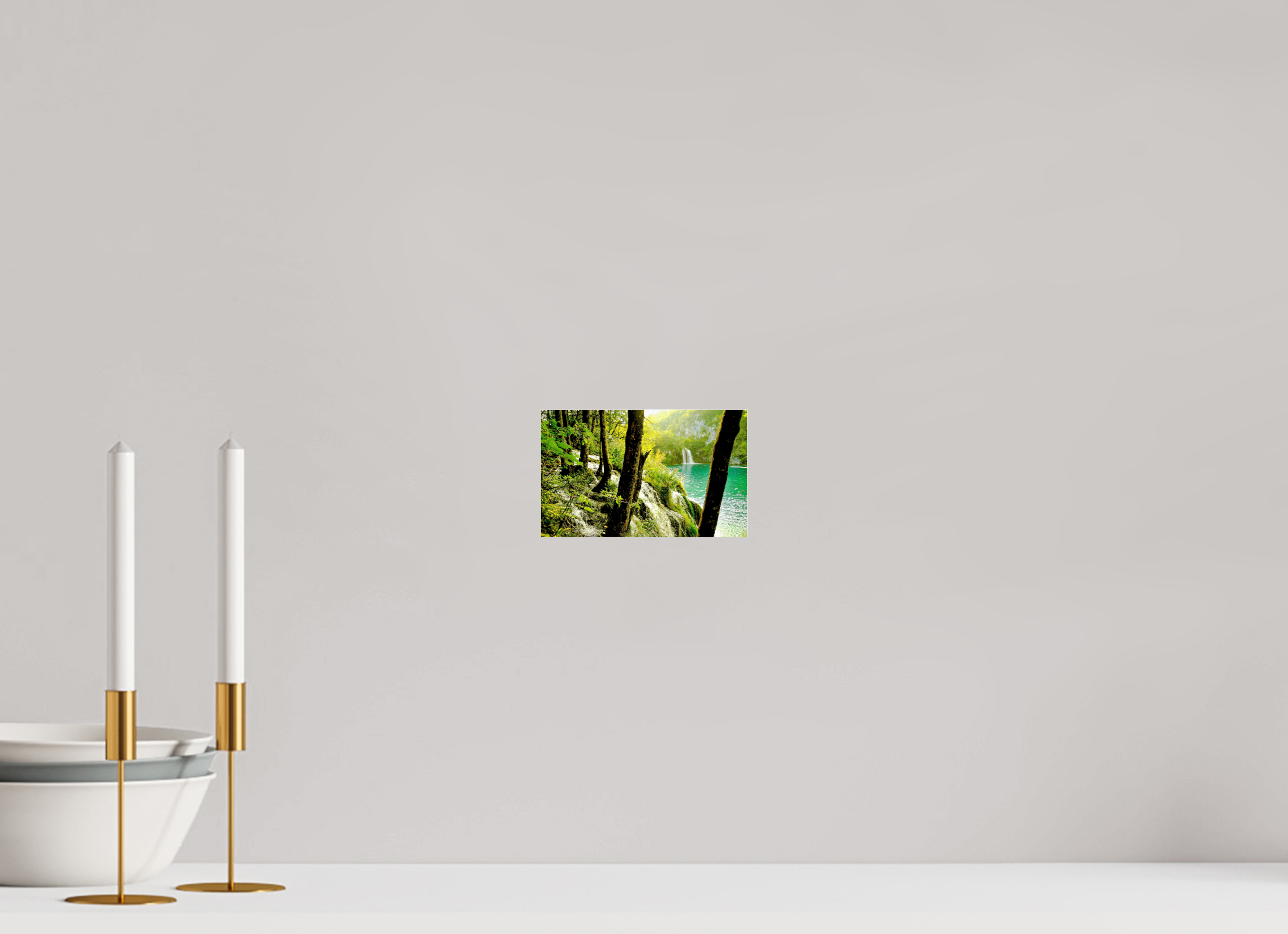 16.2 x 10 cm, Photo Print Under Acrylic Glass A Lush Forest in Tears