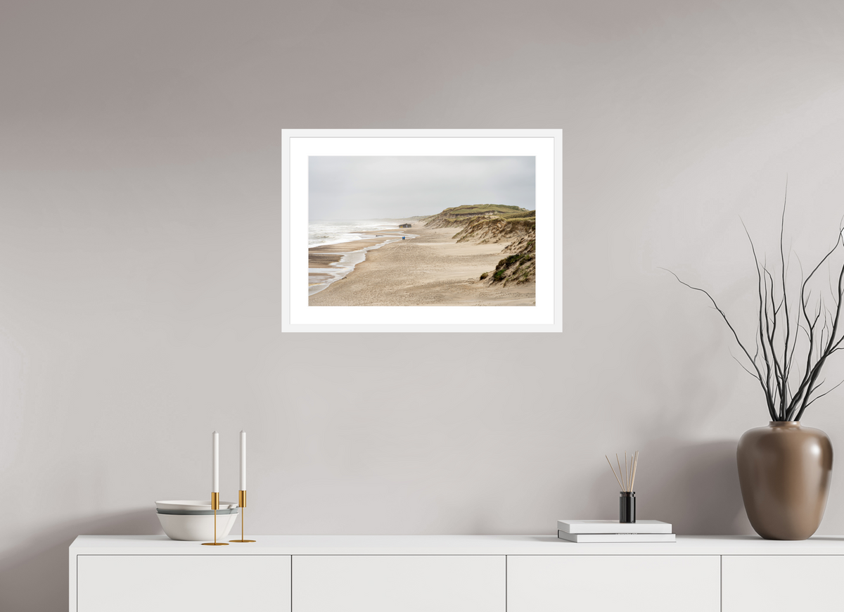 60 x 40 cm, Fine Art Print with Frame Northern Dunes - Hvide Sande - Denmark