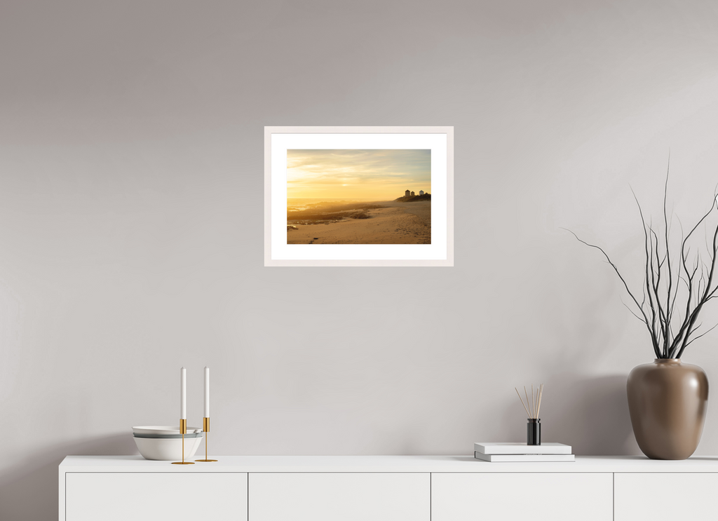 45 x 30 cm, Solid Wood Frame with Passe Partout Ancient Mills