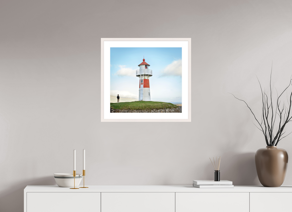 54.8 x 50 cm, Solid Wood Frame with Passe Partout Edge of the Horizon