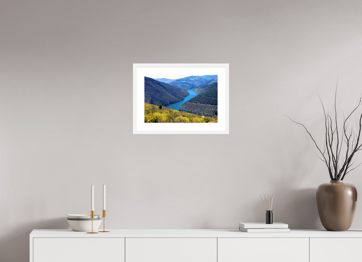 45.3 x 30 cm, Fine Art Print with Frame Blue River
