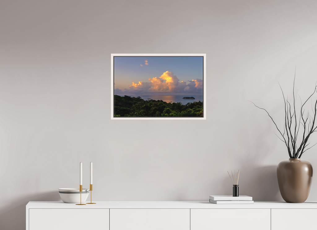 60 x 40 cm, Matte Canvas 15 mm Frame Morning Clouds - Costa Rica