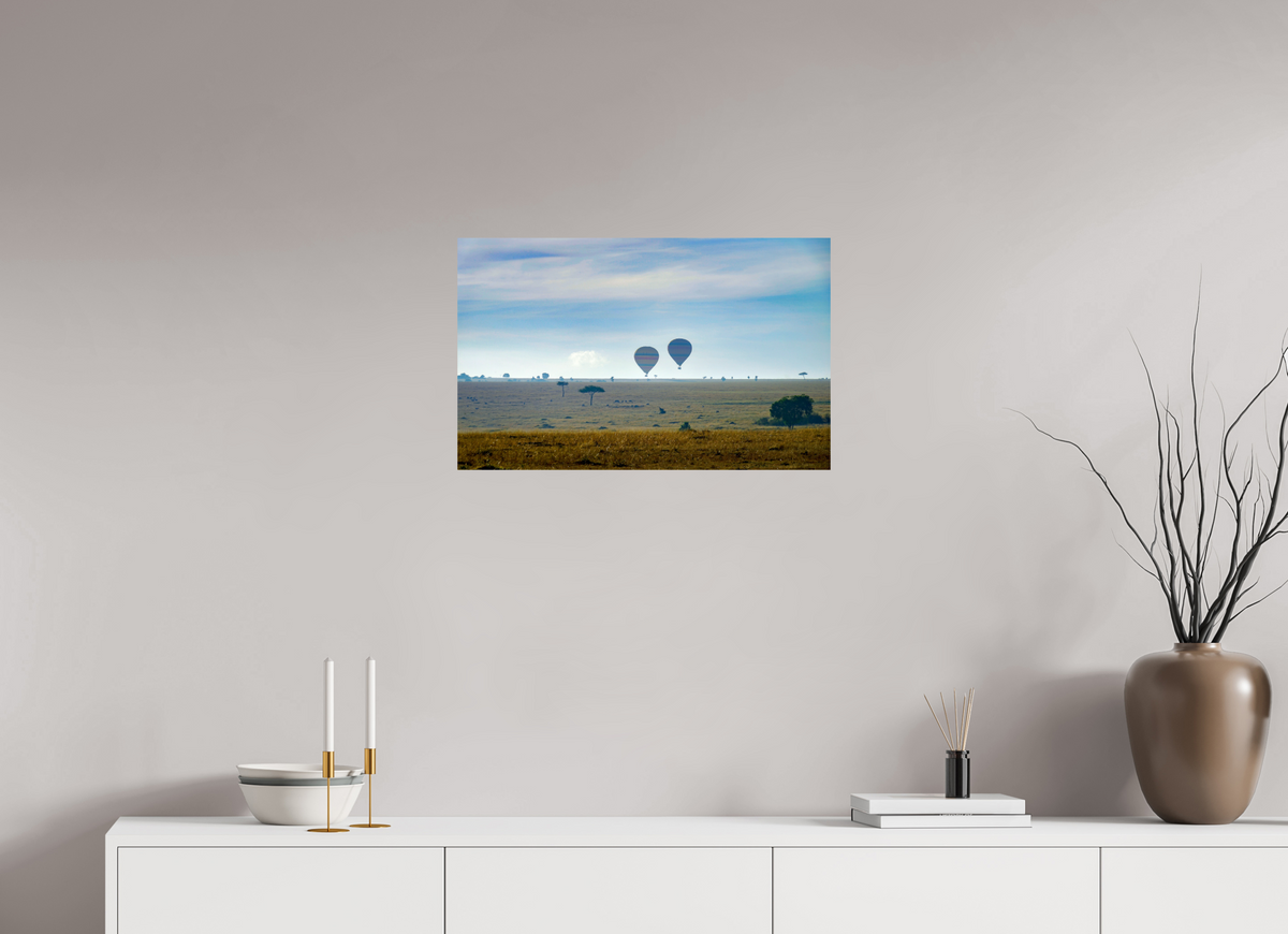 64.3 x 40 cm, Photo Print On Fuji Crystal DP II Hot-air Balloons over the Masai Mara - Kenya