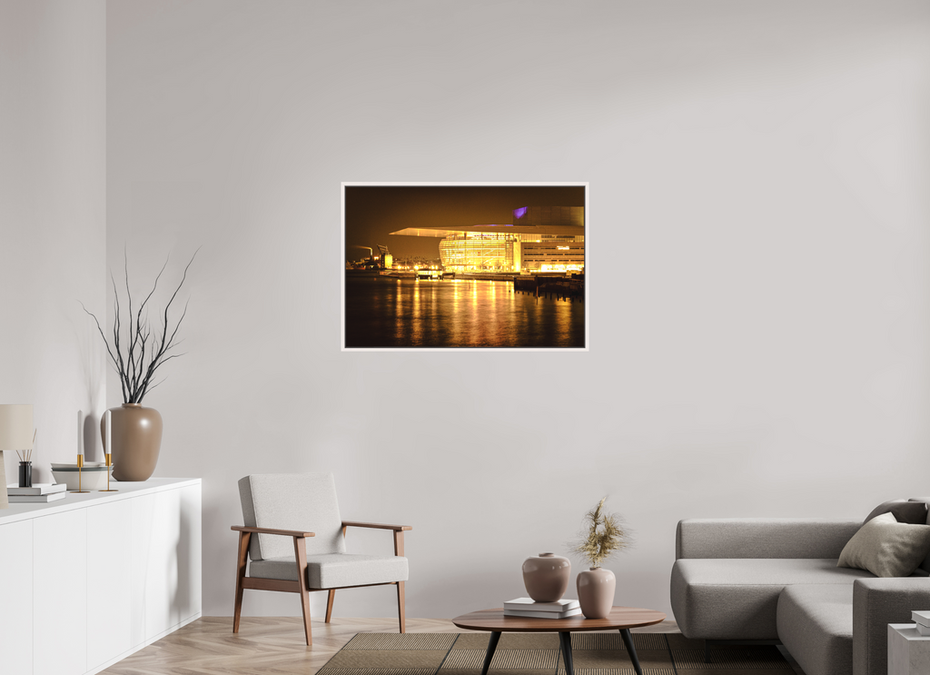 105 x 70 cm, Matte Canvas 15 mm Frame Operaen at Night