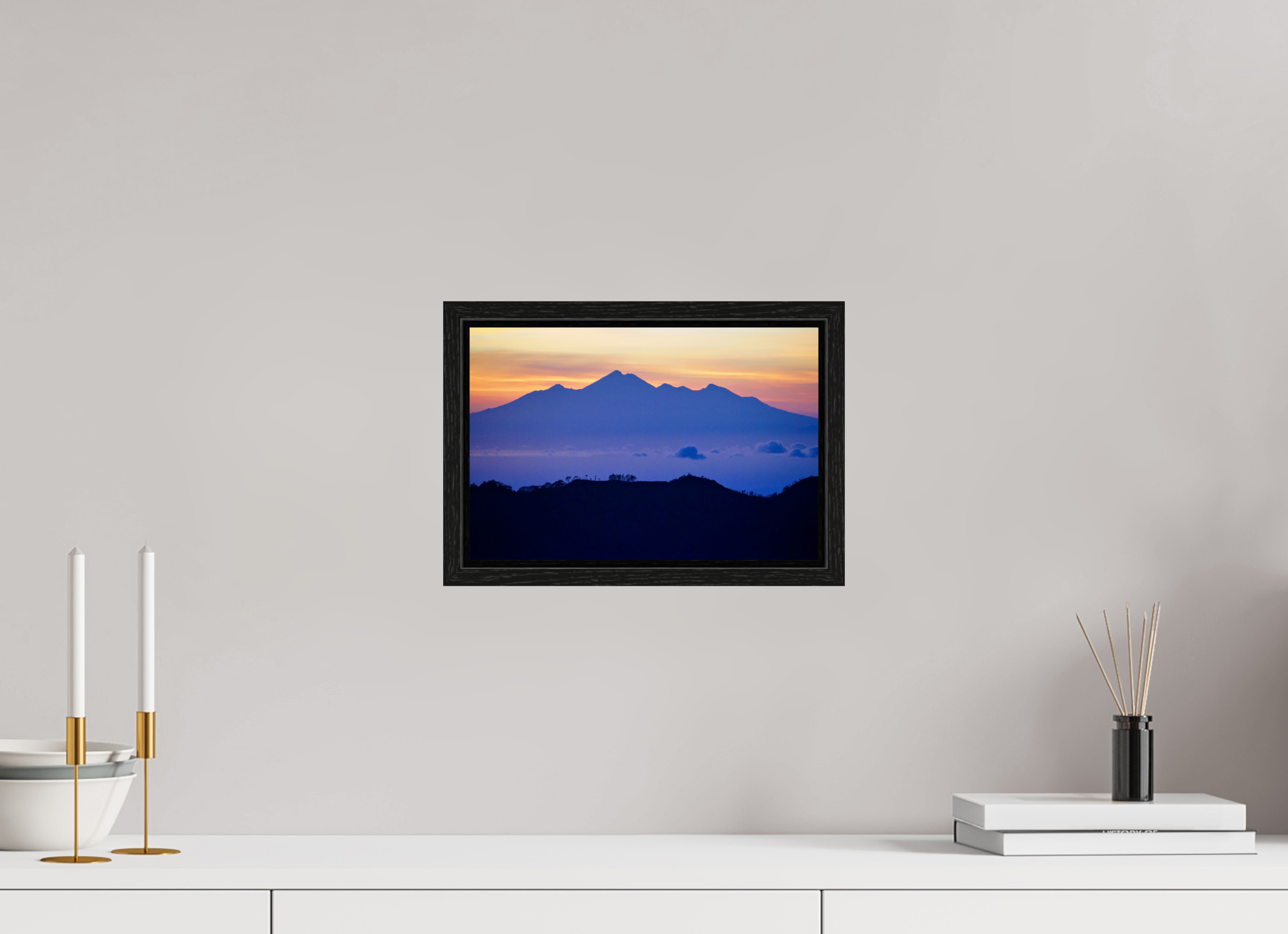 30 x 20 cm, Floater Frame Mount Agung at Sunrise, Bali-Indonesia