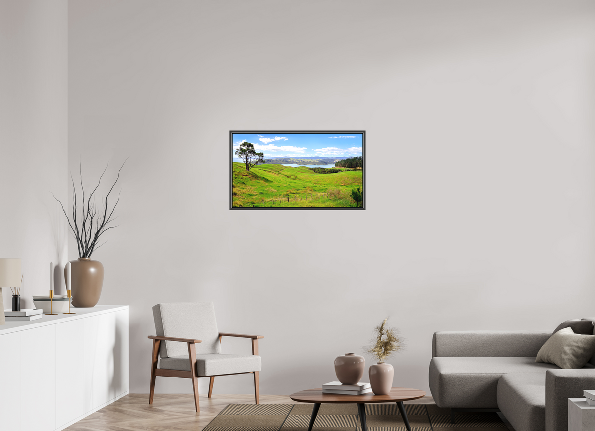 89.6 x 50 cm, Canvas 20 mm Stretcher Frame Coromandel Landscape - New Zealand
