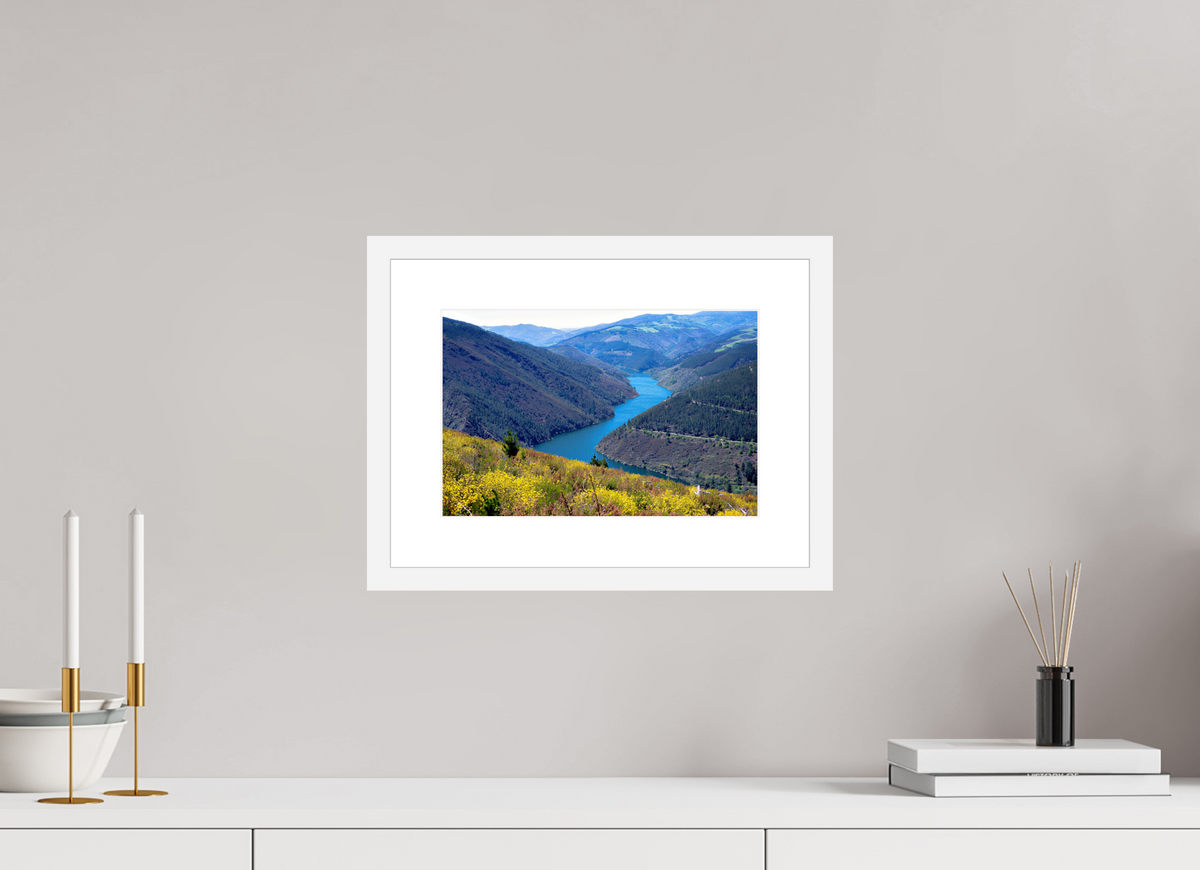 30.2 x 20 cm, Fine Art Print with Frame Blue River