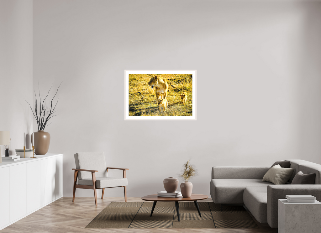 105 x 70 cm, Solid Wood Frame with Passe Partout Savanna Legacy