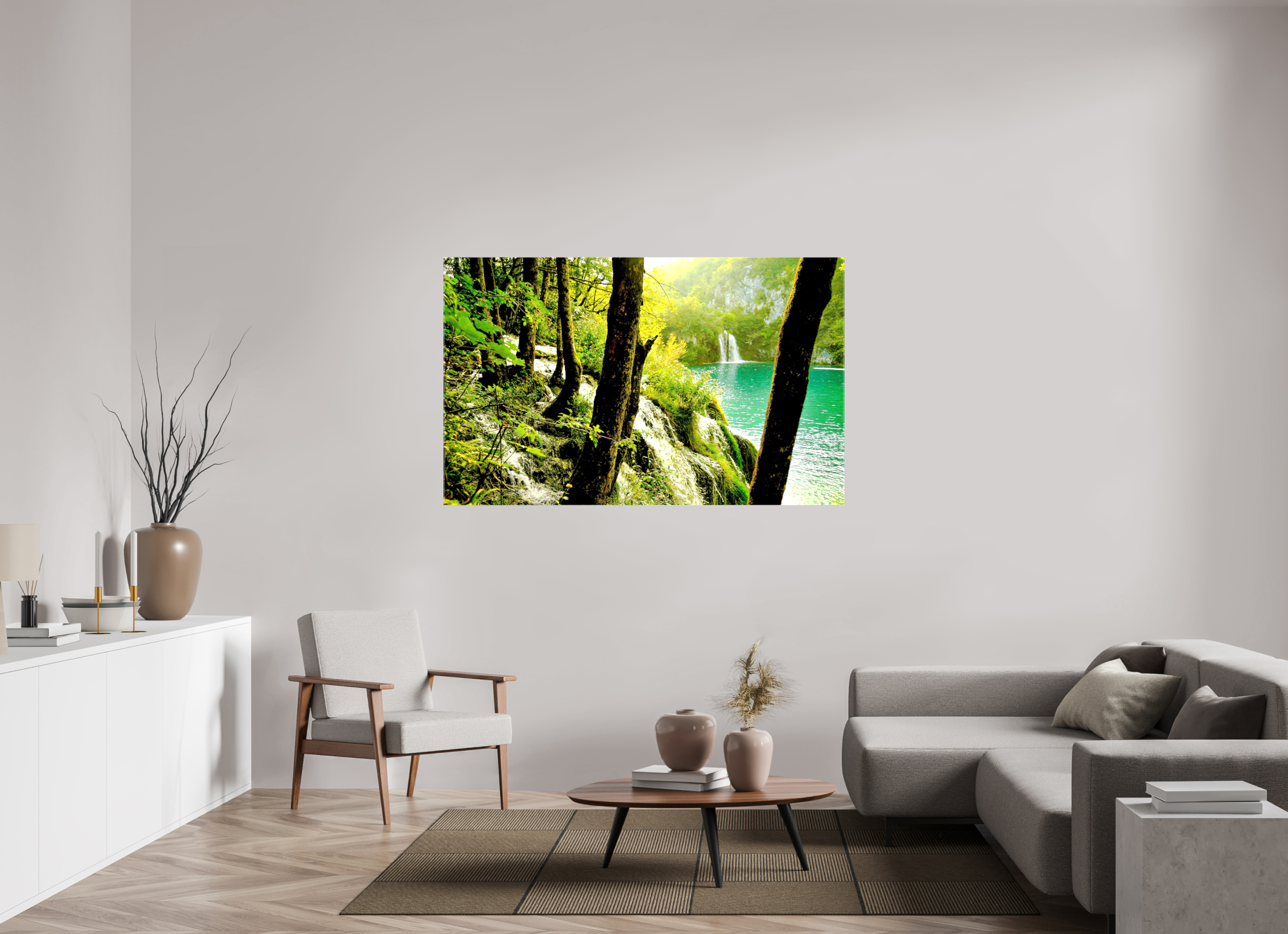 162.4 x 100 cm, Canvases Unframed A Lush Forest in Tears