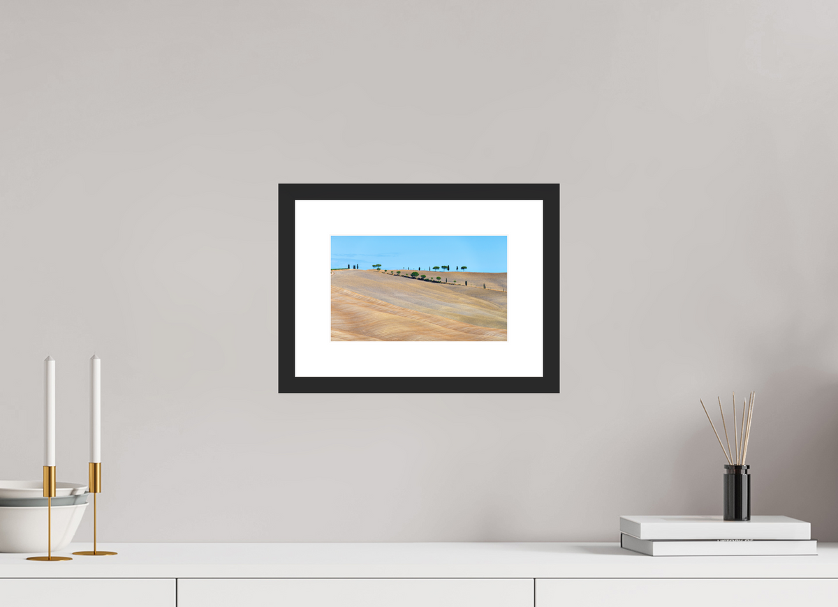 24.4 x 15 cm, Photo Print On Fuji Crystal DP II Matte Waves of the Harvest, Tuscany, Italy