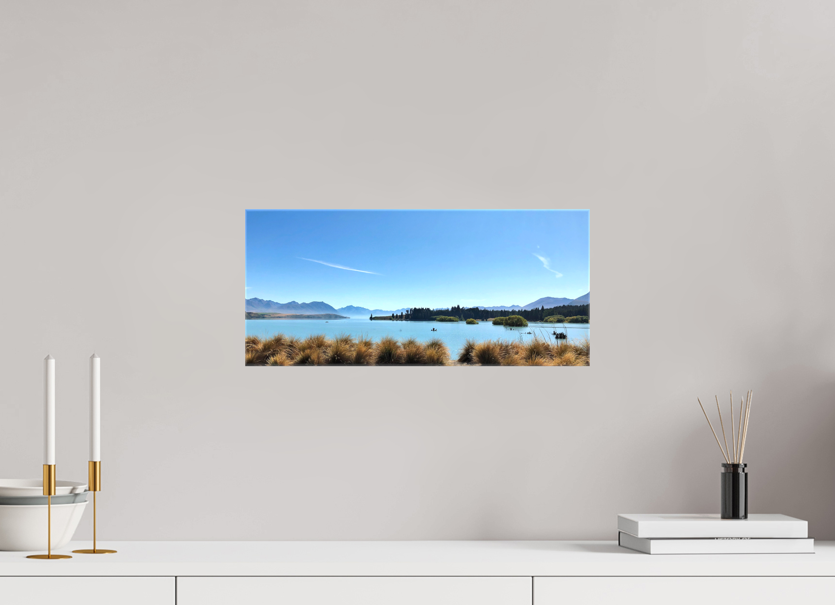 45.2 x 20 cm, Canvases Unframed Lake Pukaki - New Zealand